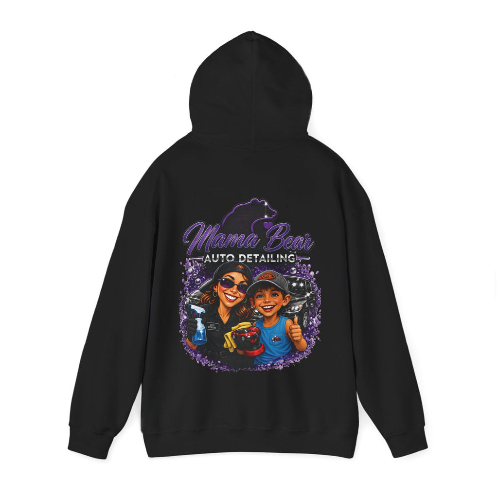 Mama Bear Auto Detailing Hoodie — Women's Car Care Team Pullover
