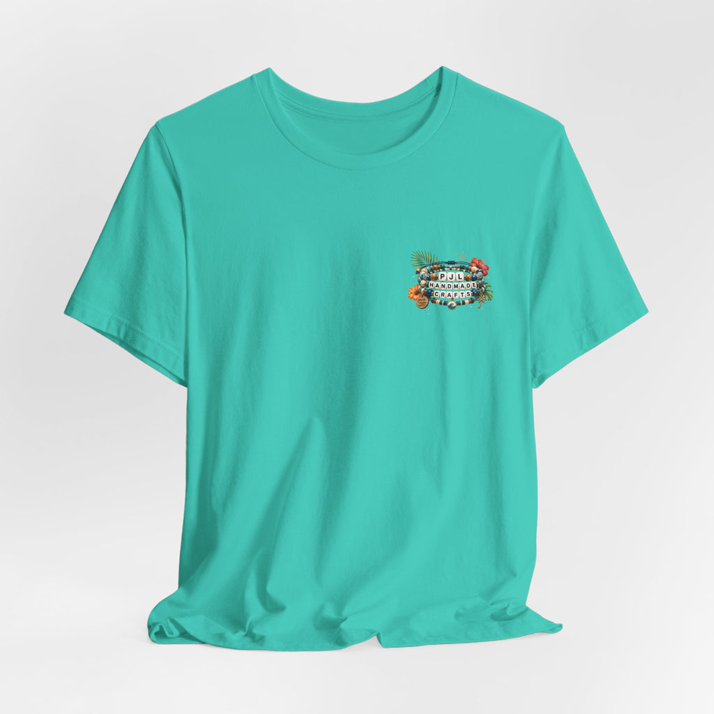 PJL Handmade Crafts Beaded Logo T-Shirt