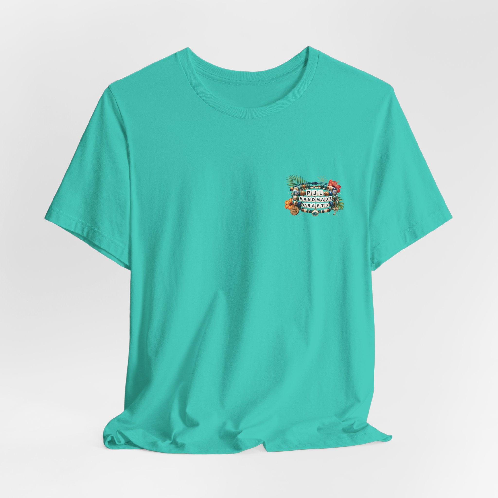 PJL Handmade Crafts Beaded Logo T-Shirt