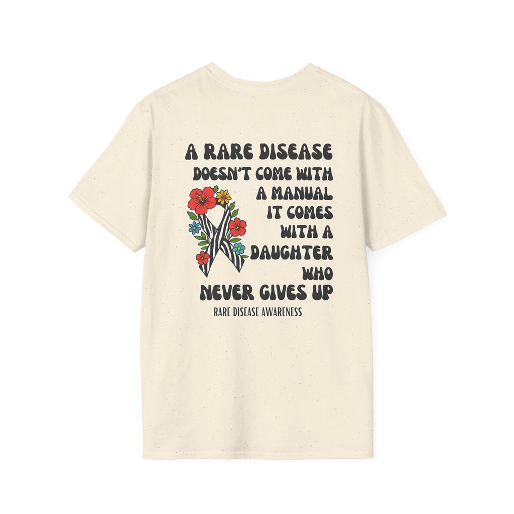 DAUGHTER Rare Disease Awareness T-Shirt — "A Rare Disease Doesn’t Come with a Manual"  Daughter Support Tee