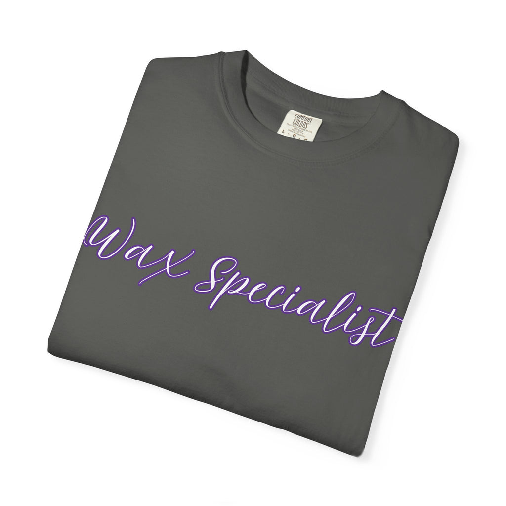 Wax Specialist T-Shirt — Lavender Script Tee