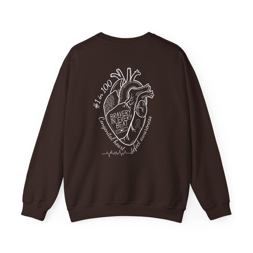 Bravery in Every Beat CHD CREWNECK