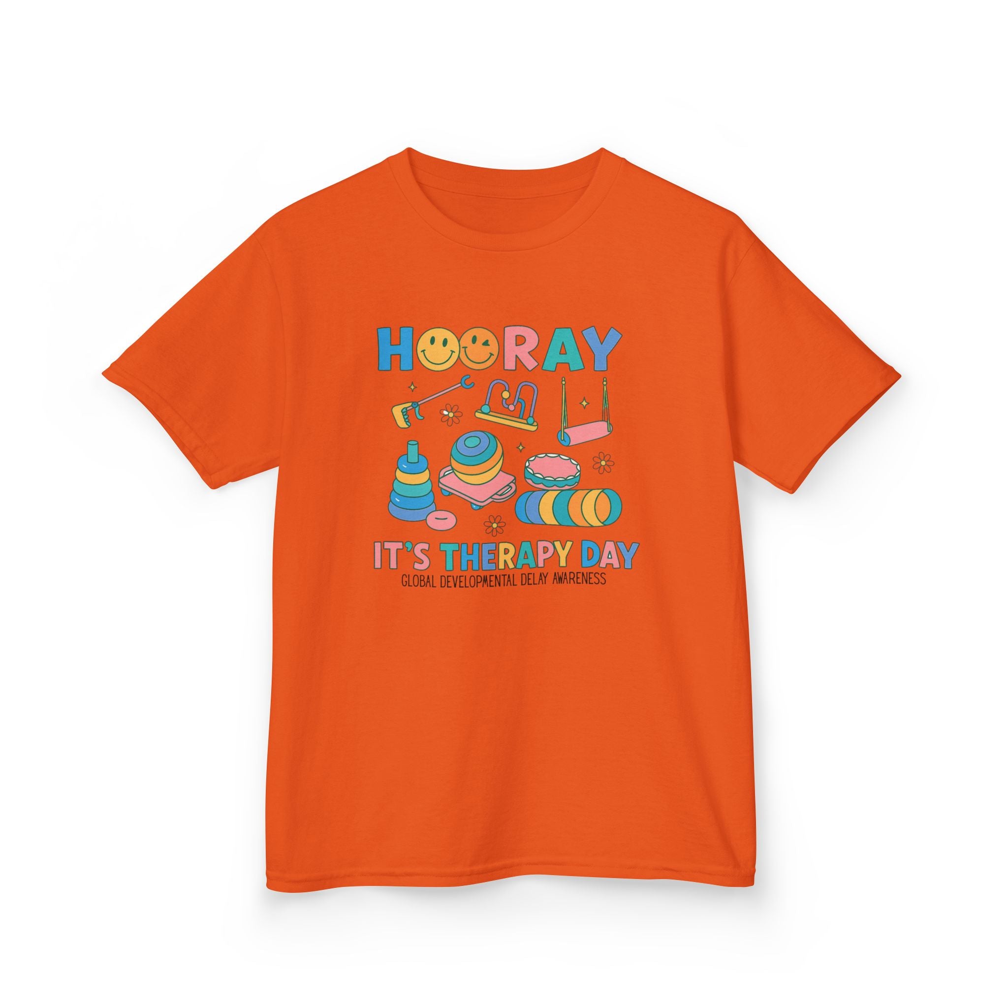 Kids T‑Shirt “Hooray It's Therapy Day” — GDD Awareness