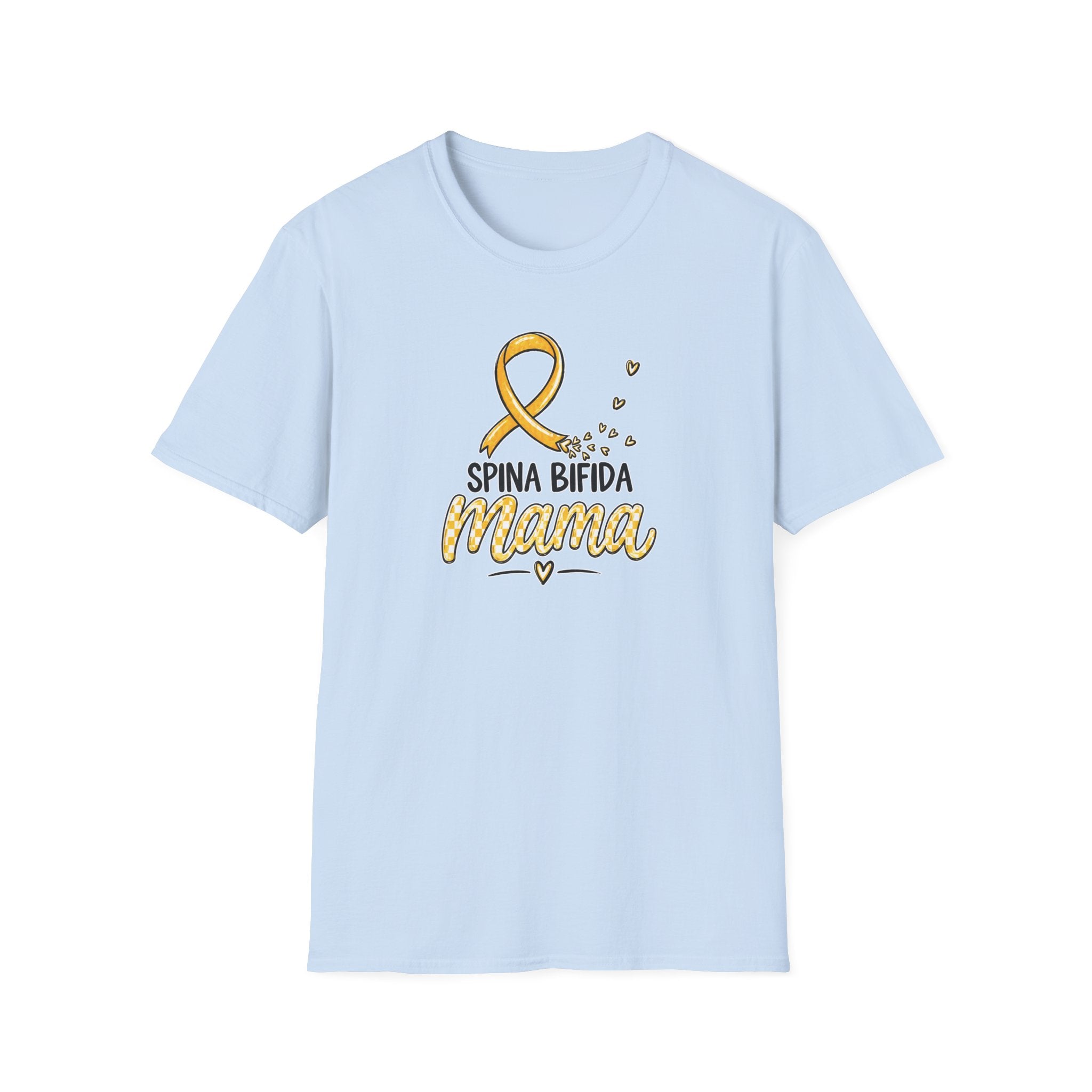 Spina Bifida Mama T-Shirt — Gold Awareness Ribbon Mom Tee