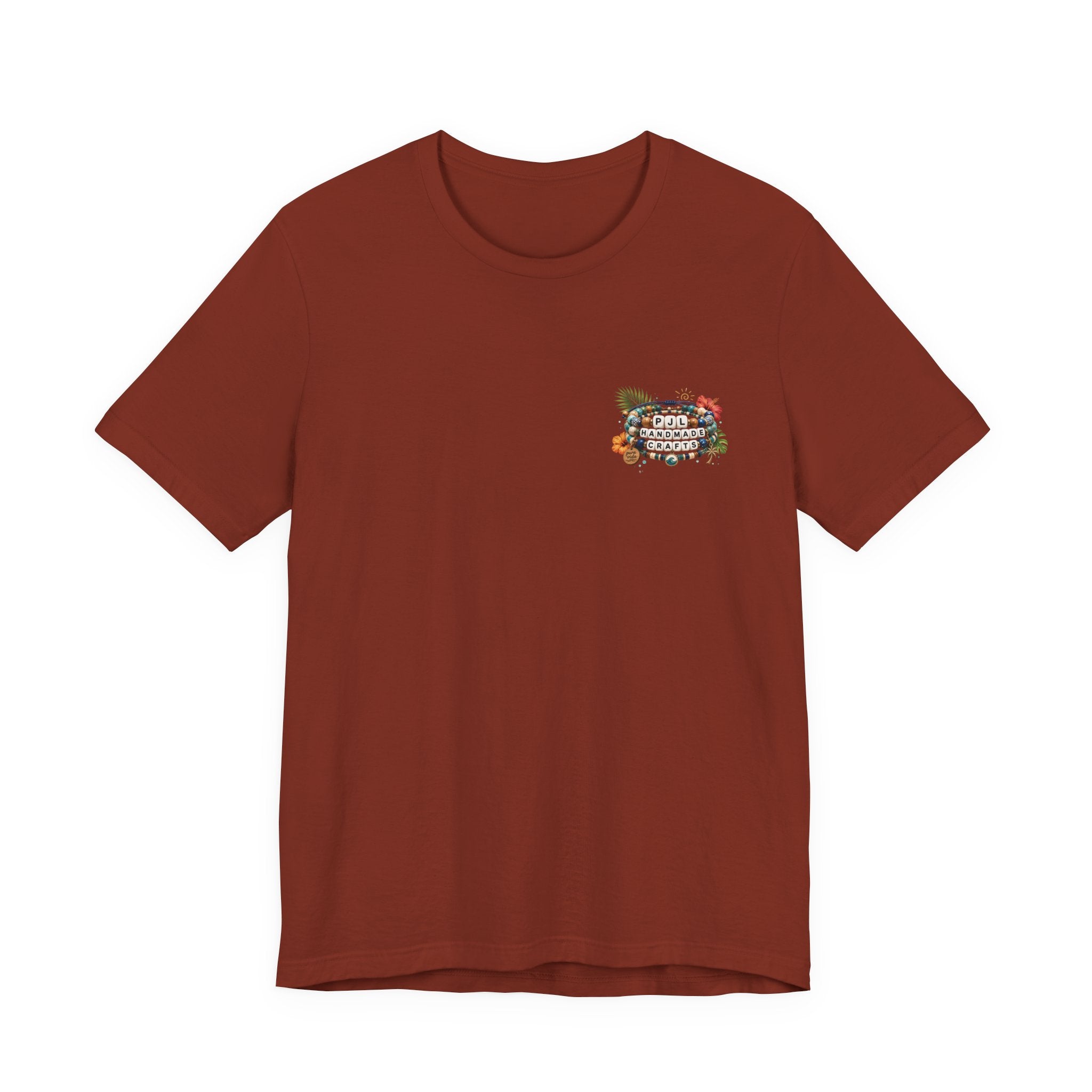 PJL Handmade Crafts Beaded Logo T-Shirt