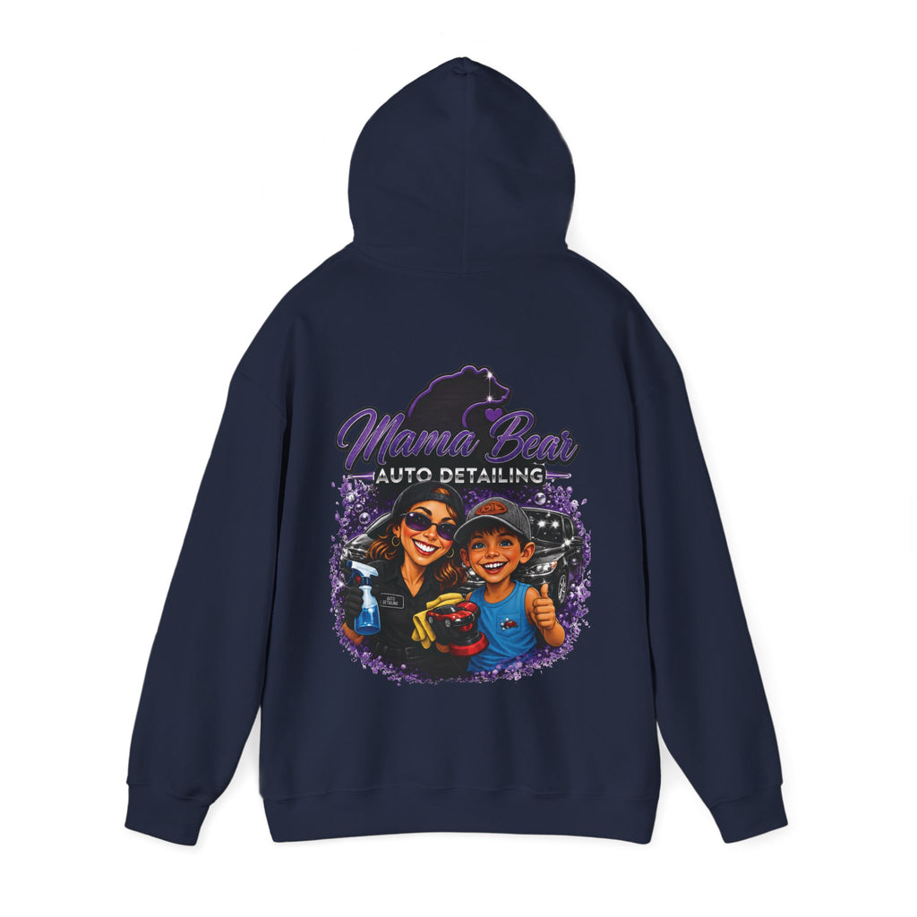 Mama Bear Auto Detailing Hoodie — Women's Car Care Team Pullover