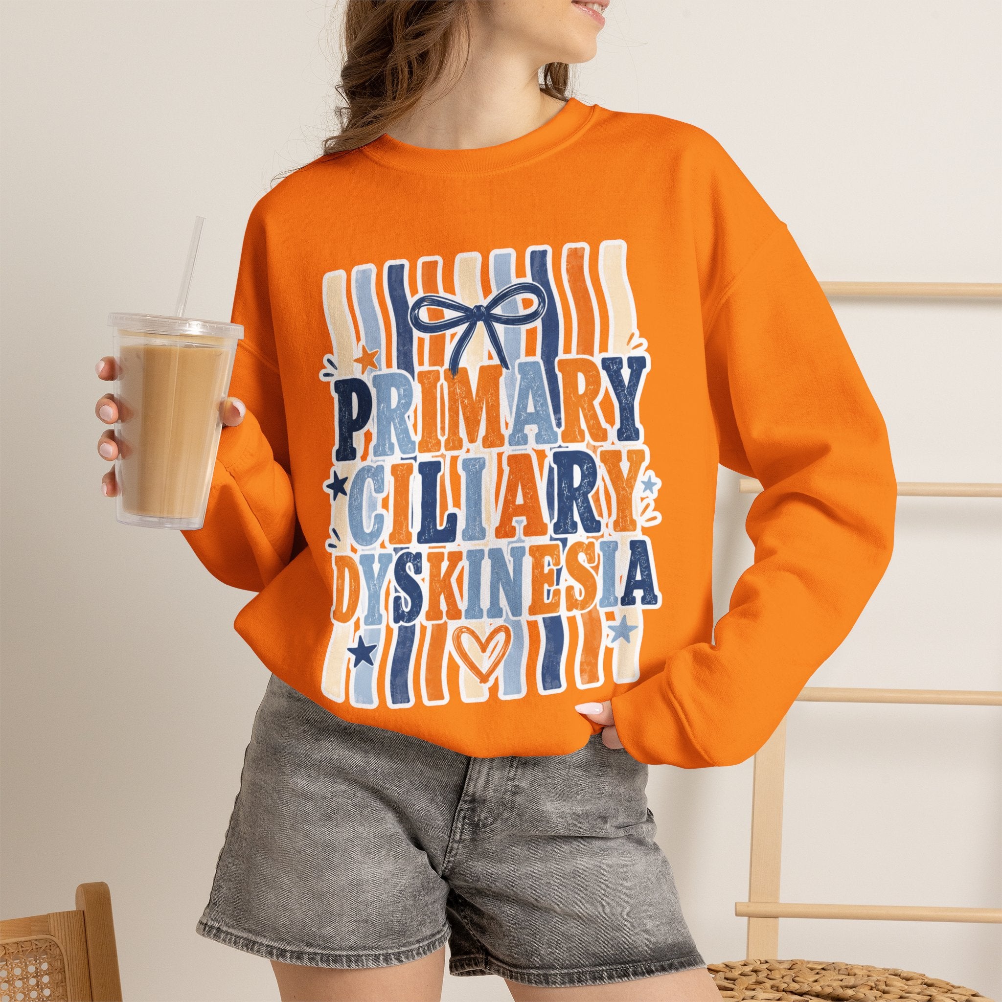 Primary Ciliary Dyskinesia Awareness Crewneck Sweatshirt