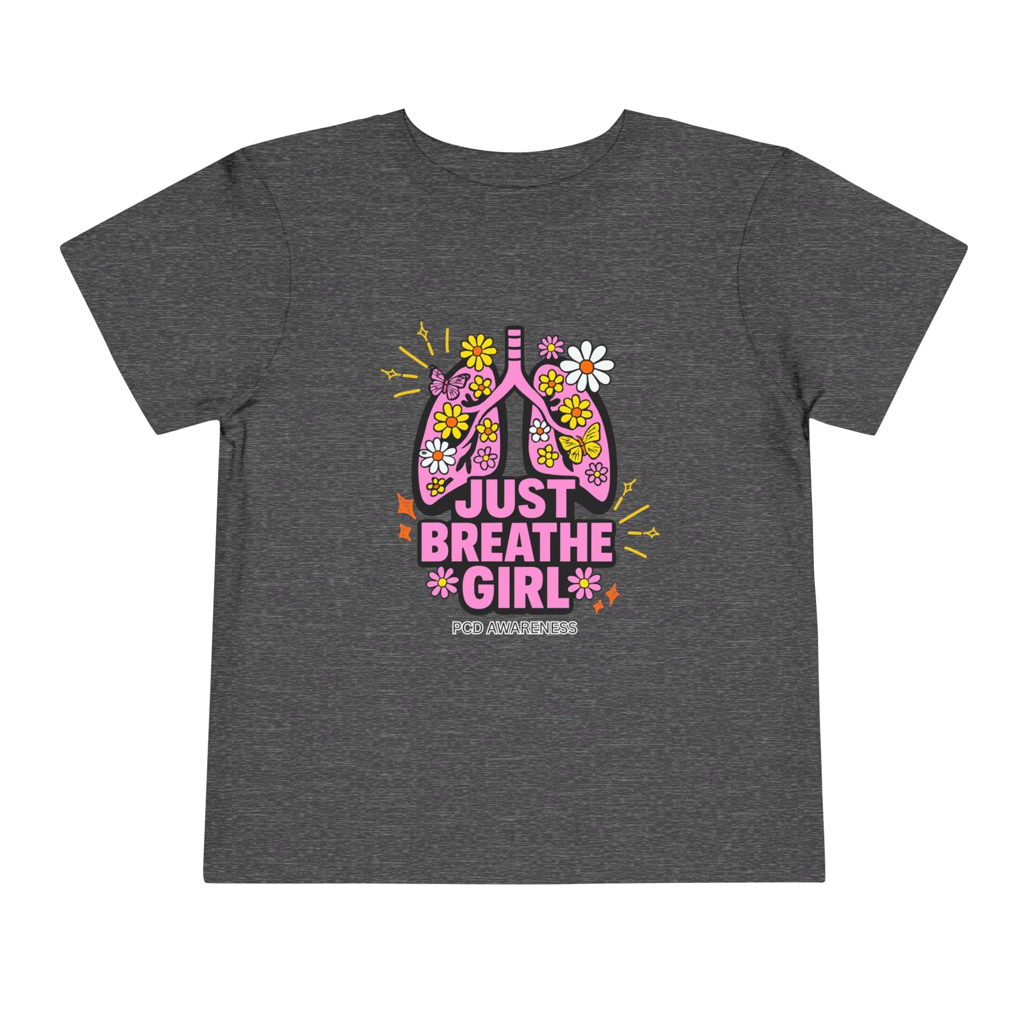 Toddler Tee - Just Breathe Girl for PCD Awareness