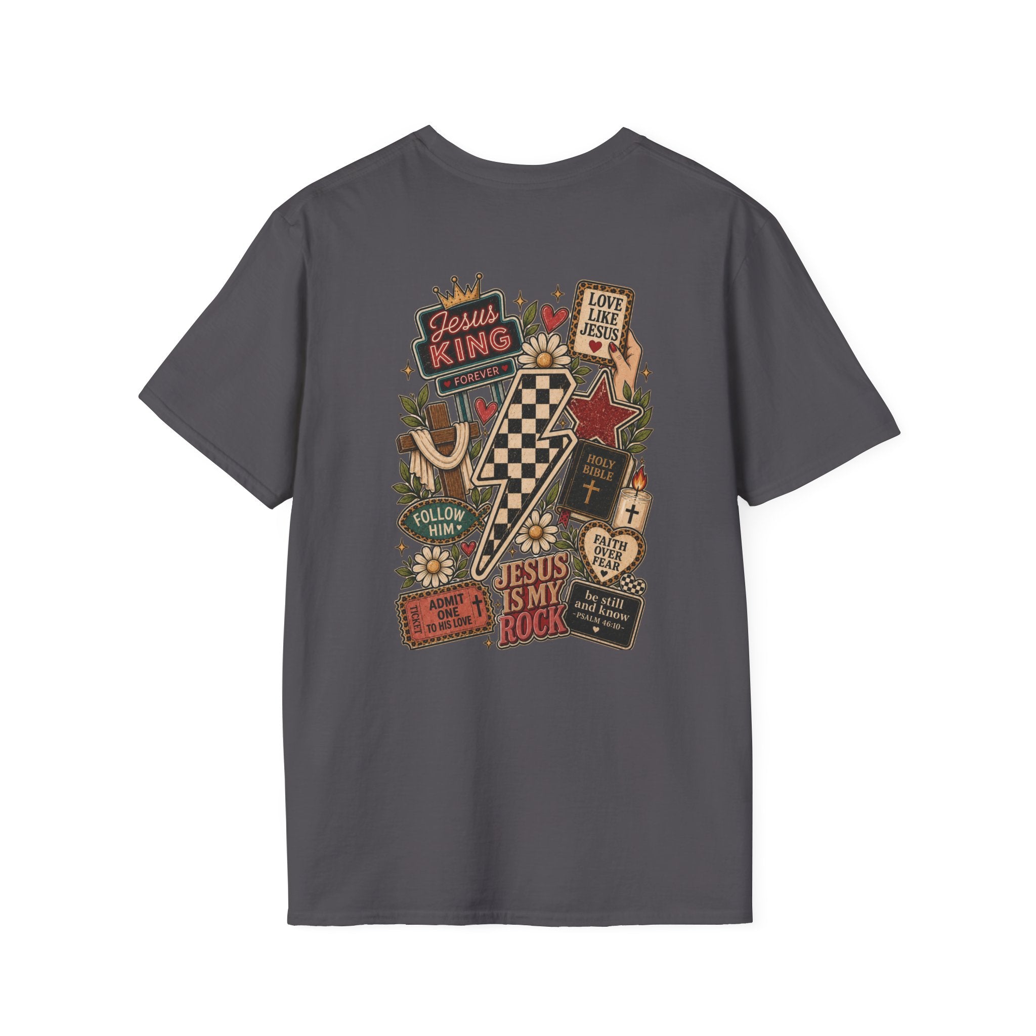 Jesus Is King T-Shirt — Retro Crown Faith Tee