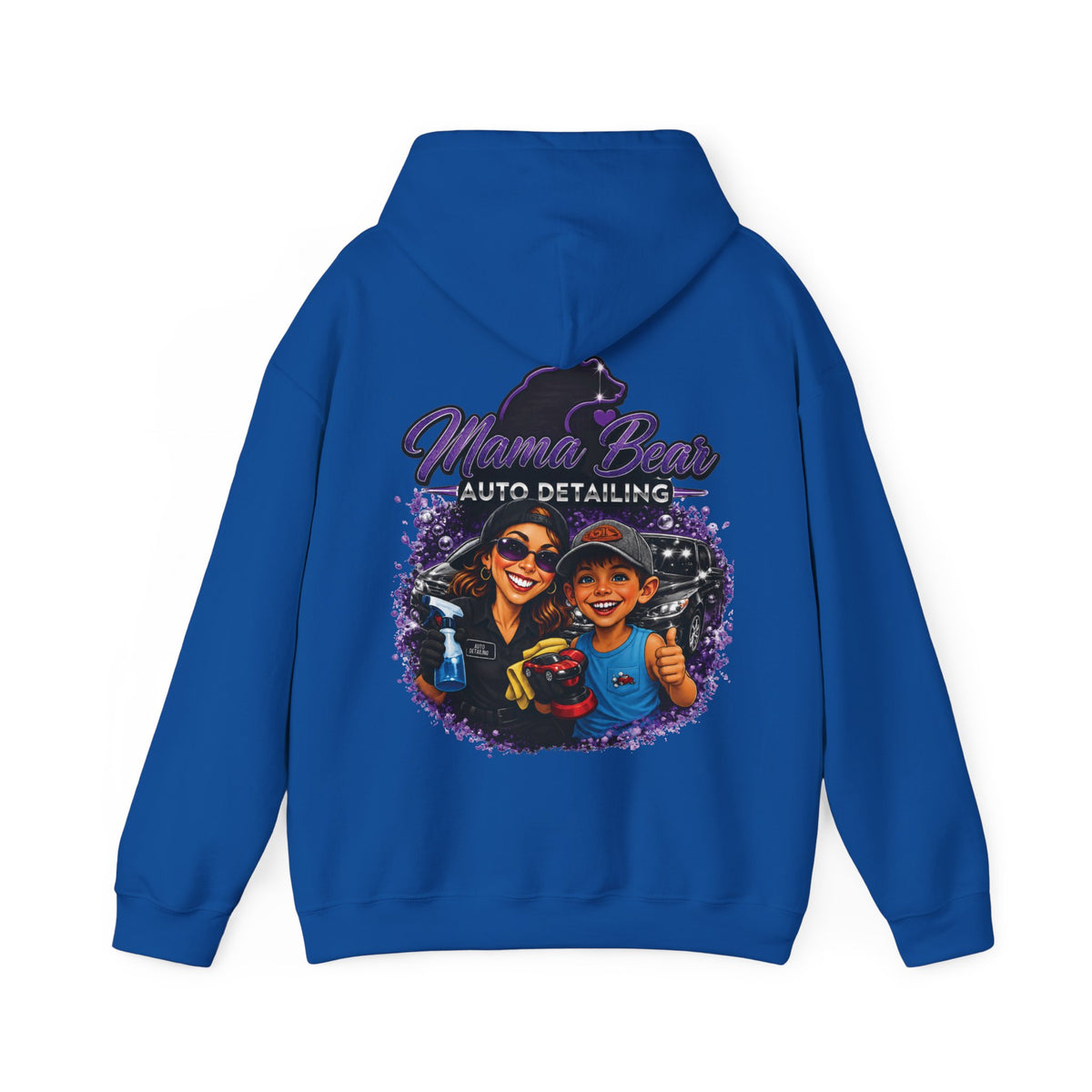 Mama Bear Auto Detailing Hoodie — Women's Car Care Team Pullover