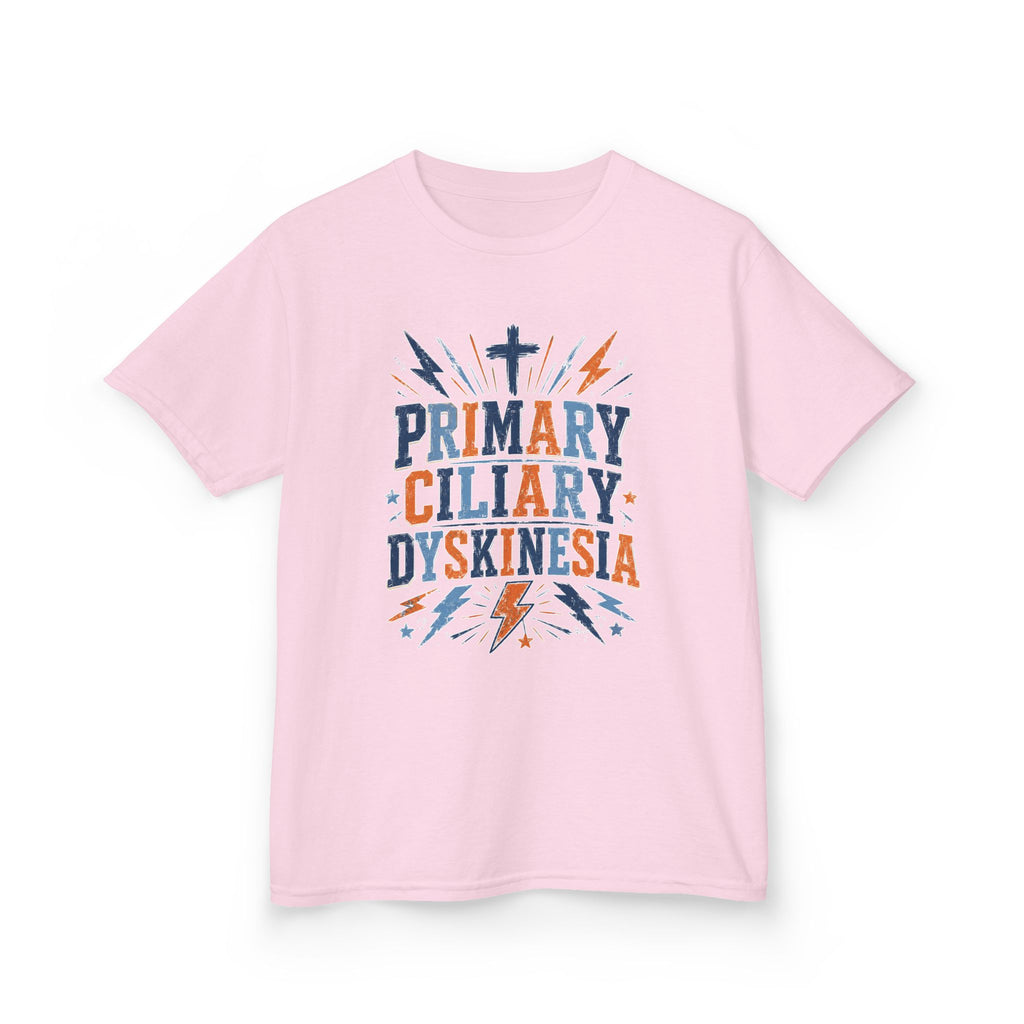 The Kade youth tee— Primary Ciliary Dyskinesia Awareness