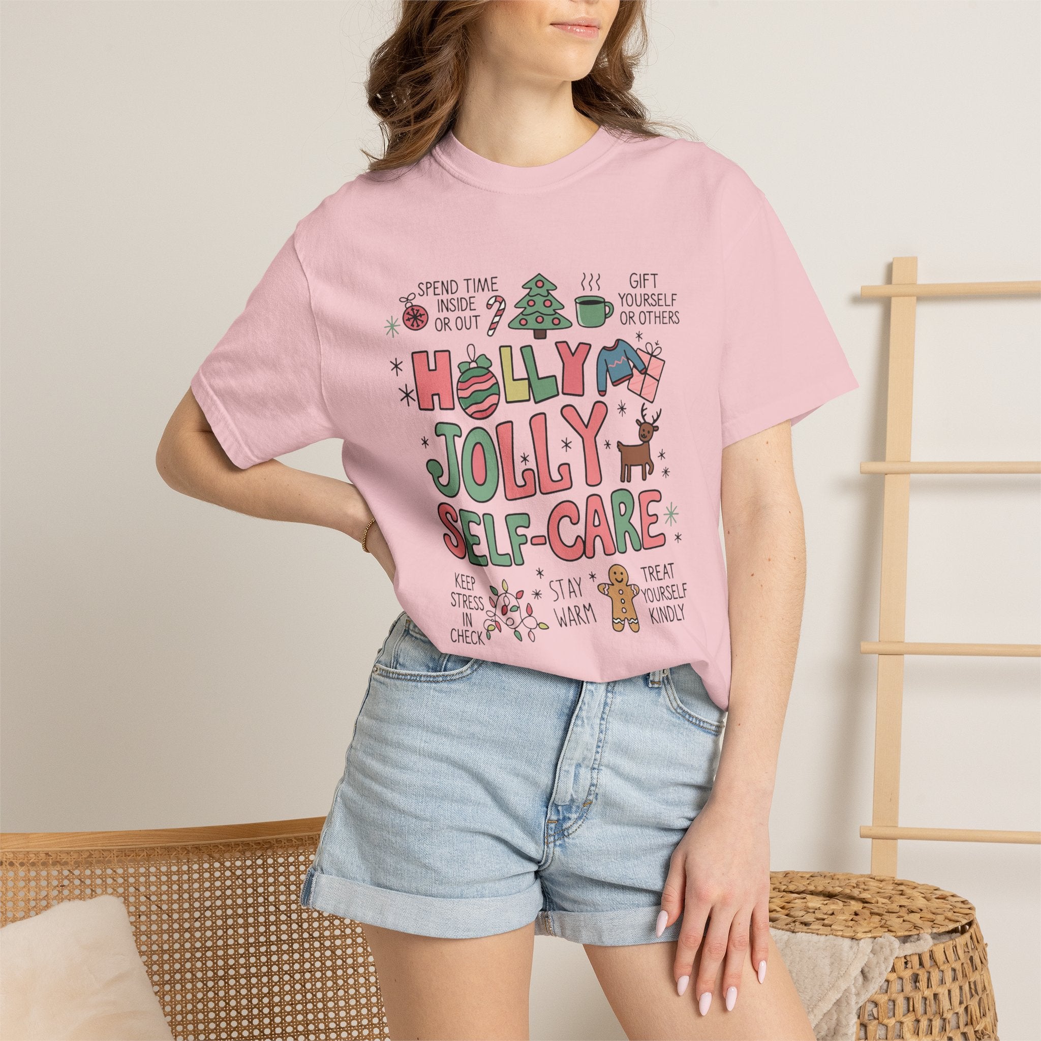 Christmas Self Care Tee — Holiday T-shirt