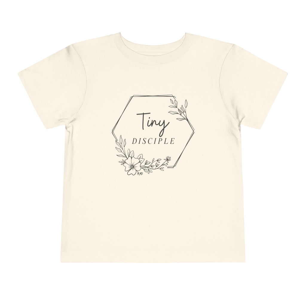 Toddler Tee - "Tiny Disciple" Floral Christian Baby Shirt