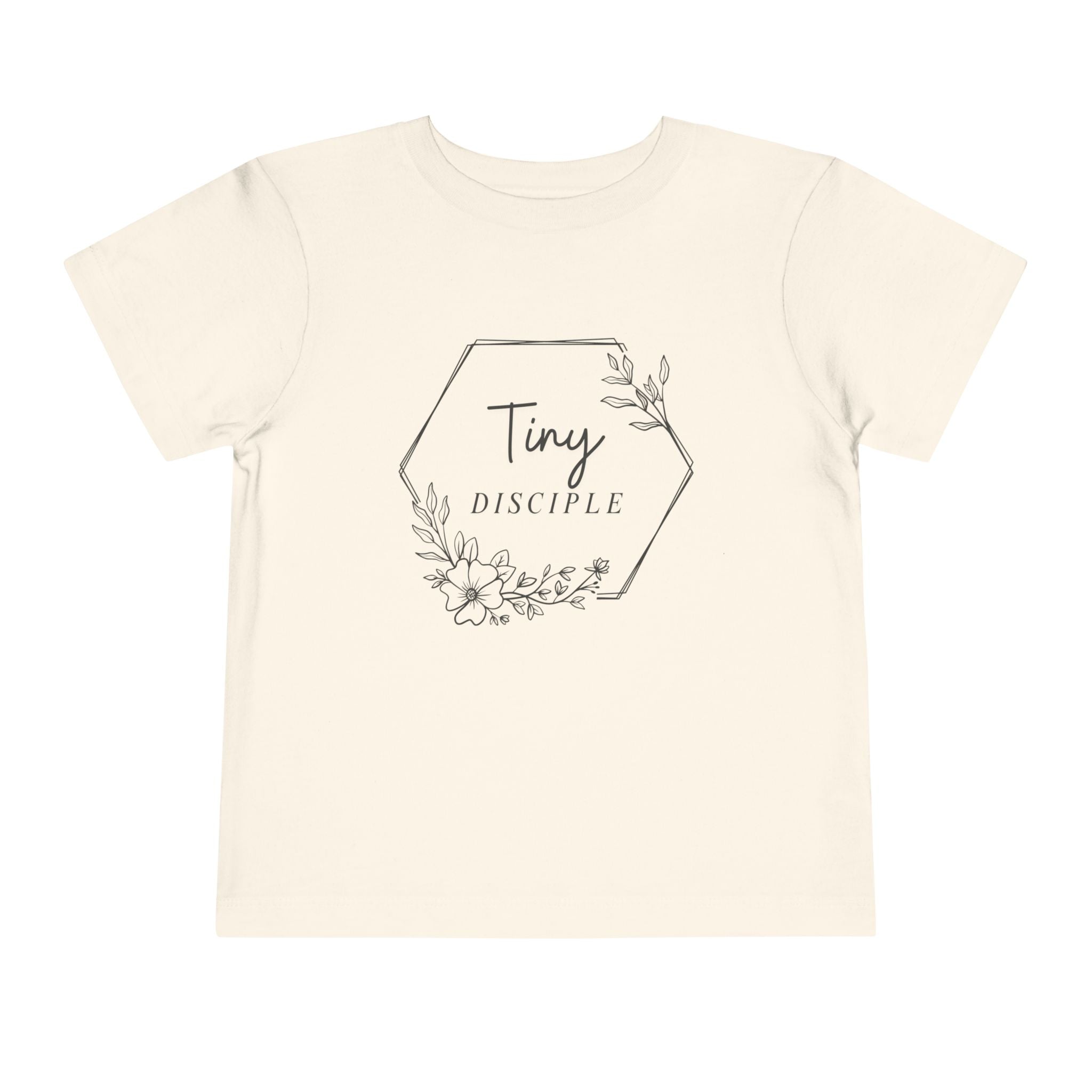Toddler Tee - "Tiny Disciple" Floral Christian Baby Shirt