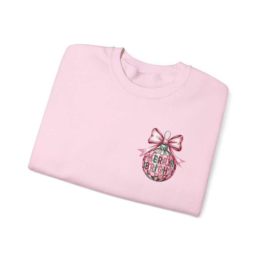 Holiday Patchwork Crewneck Sweatshirt — Merry & Bright