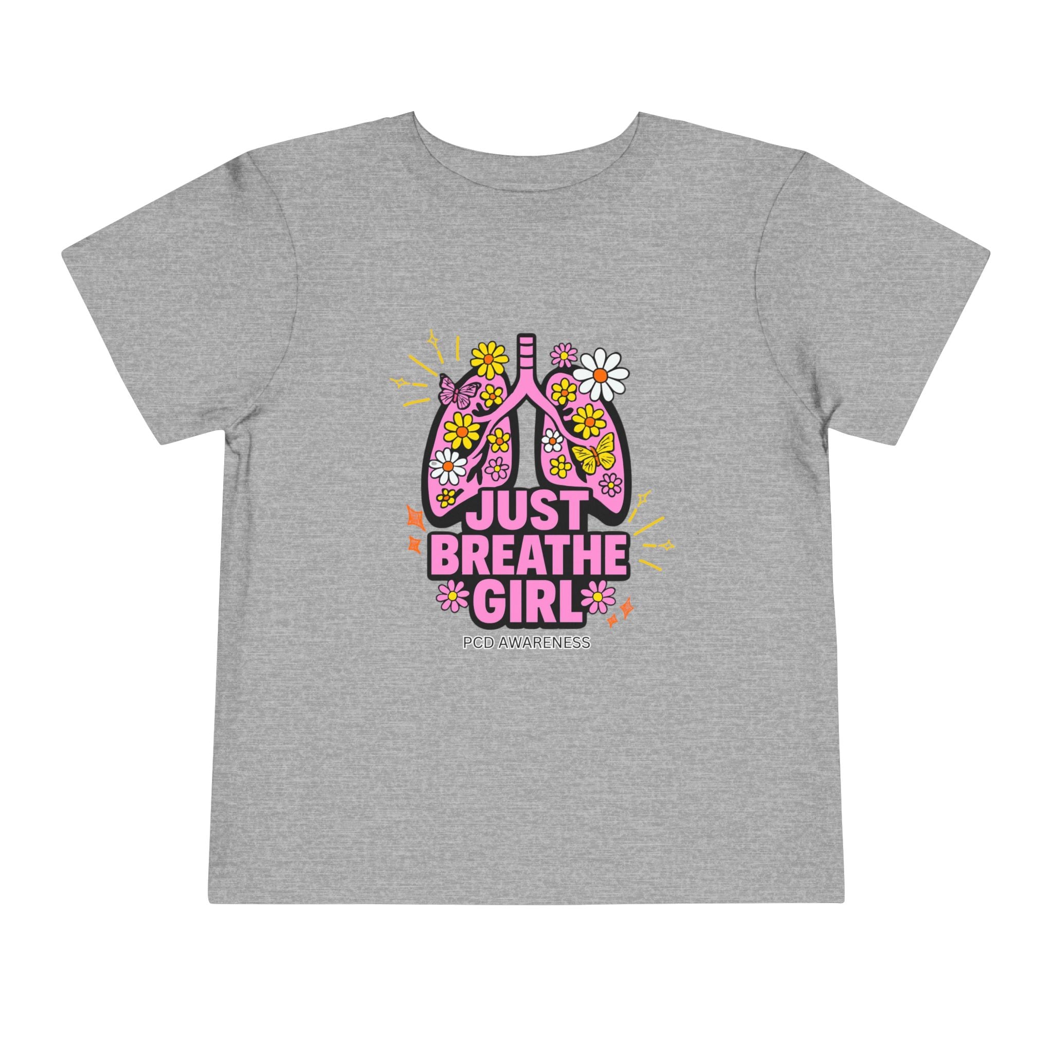 Toddler Tee - Just Breathe Girl for PCD Awareness