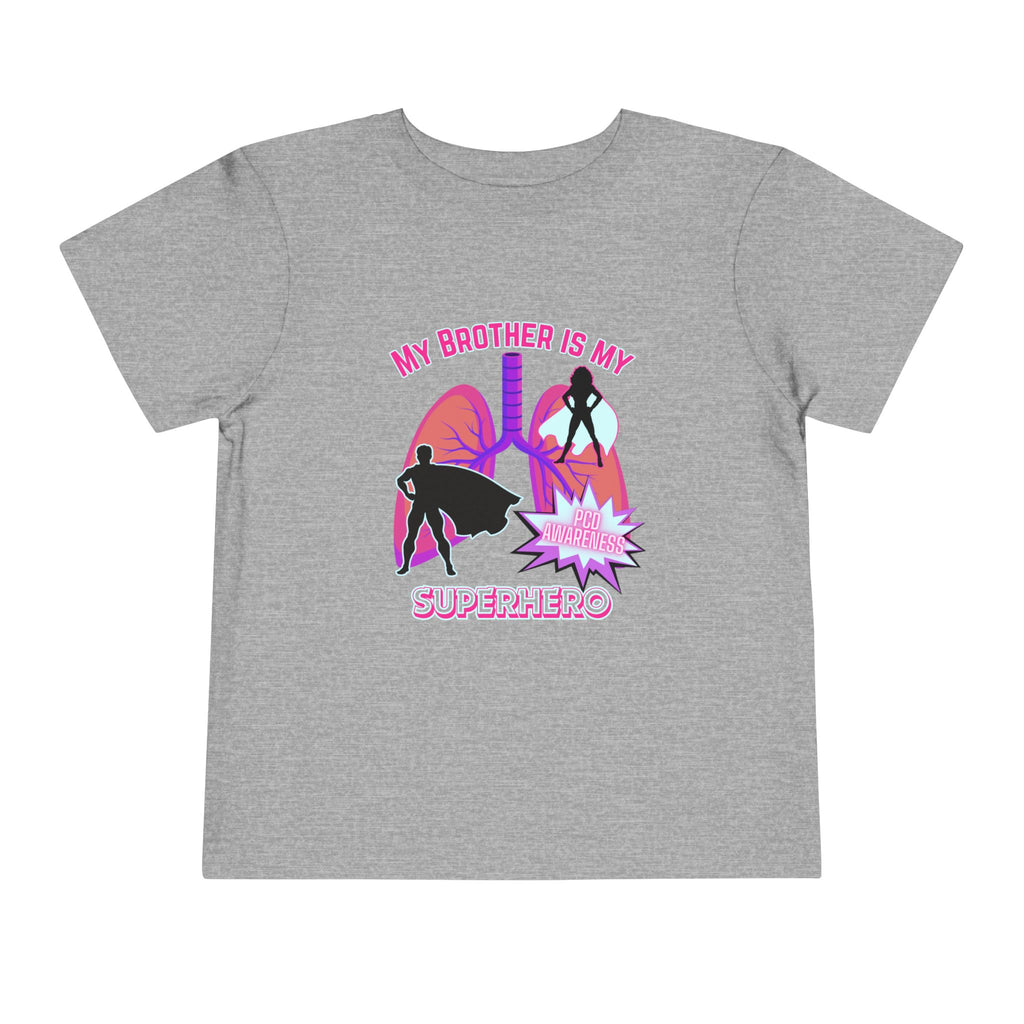 Toddler Tee Brother Superhero PCD Awareness Shirt