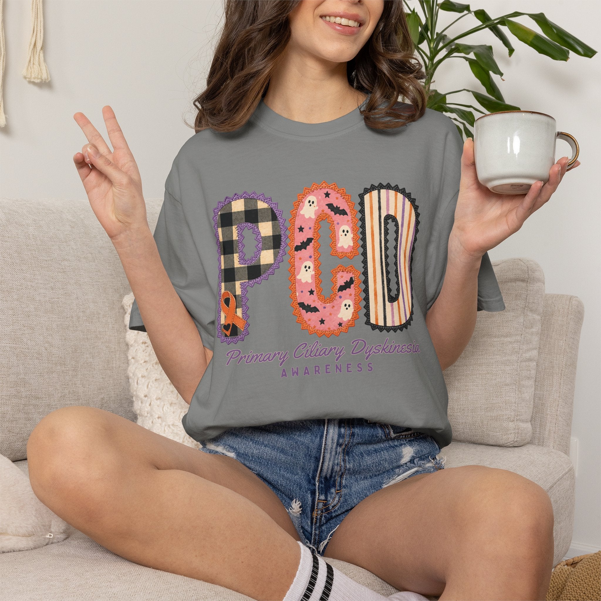 PCD Awareness T-Shirt Halloween theme — Primary Ciliary Dyskinesia Support Tee