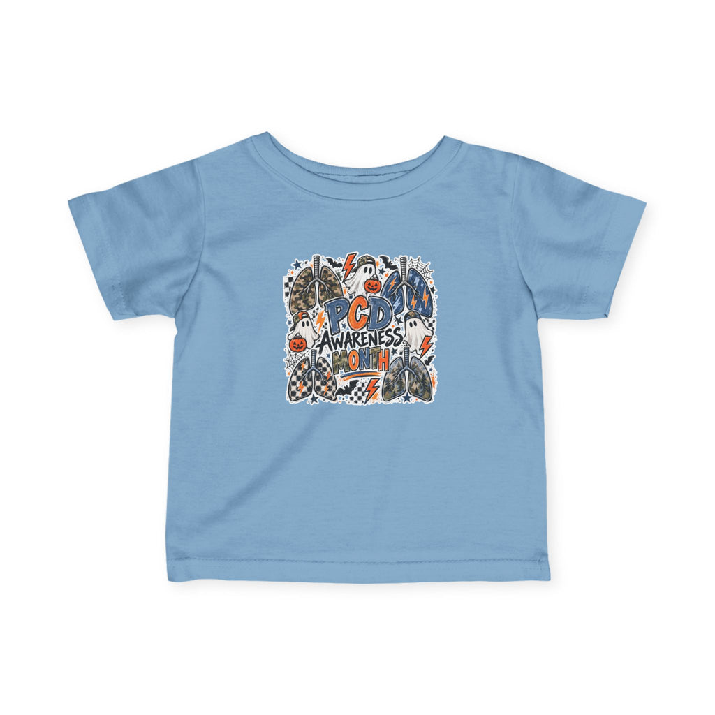 Infant Tee — PCD Awareness Month Pumpkin Ghosts Design