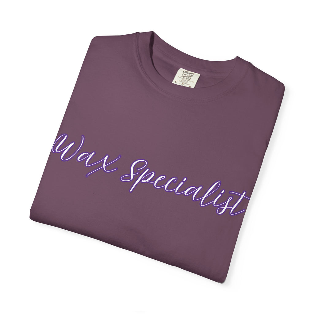 Wax Specialist T-Shirt — Lavender Script Tee