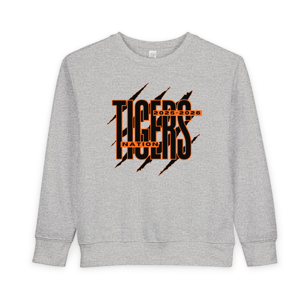 TODDLER Tiger Nation Crewneck Sweatshirt — Bold Tiger Graphic Pullover