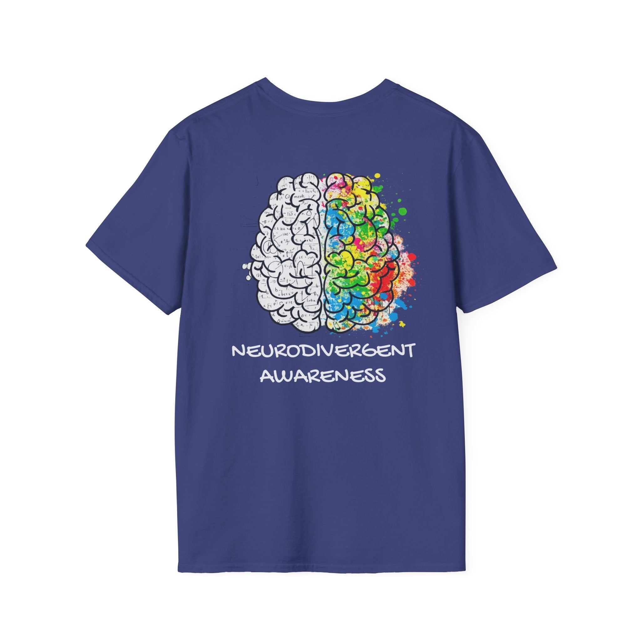 Neurodivergent Awareness T-Shirt — Colorful Brain Infinity Symbol