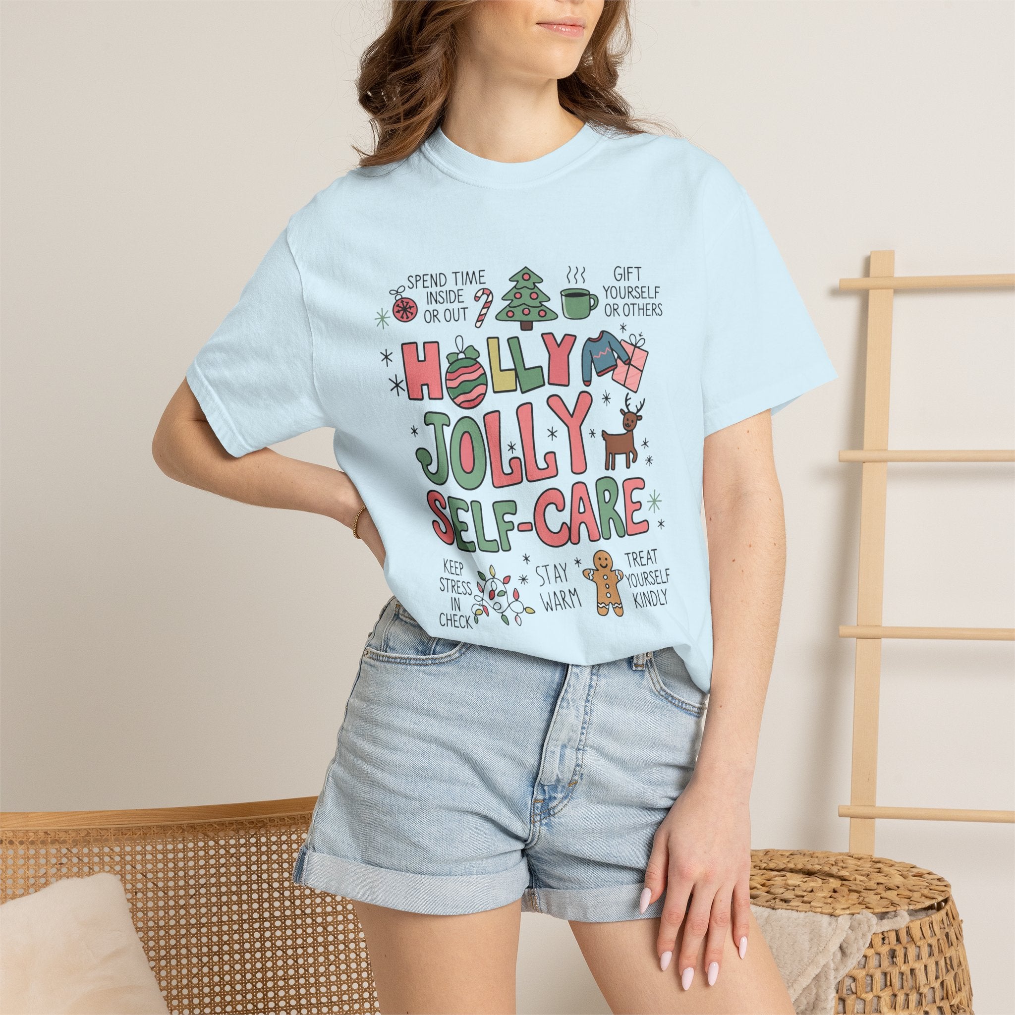 Christmas Self Care Tee — Holiday T-shirt