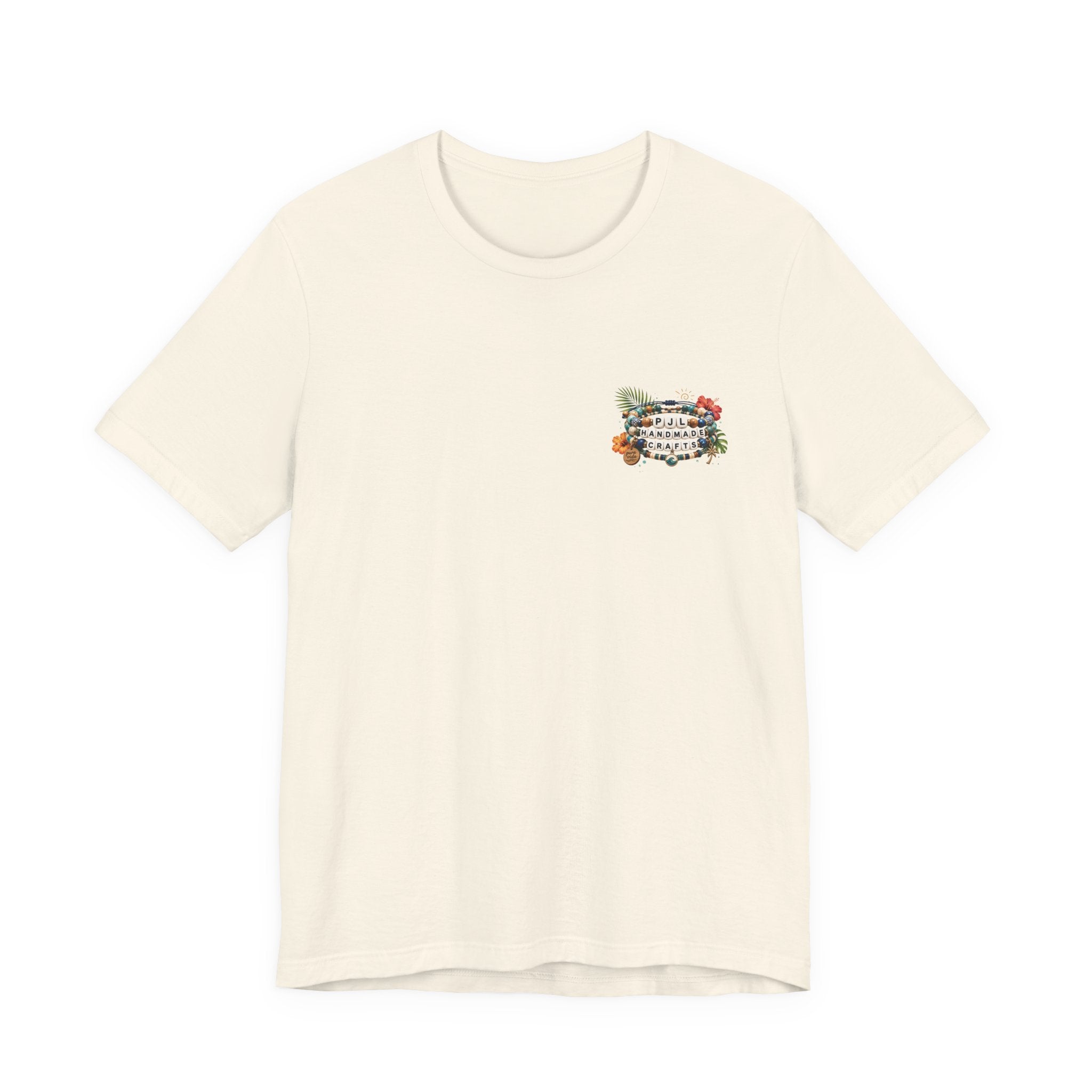 PJL Handmade Crafts Beaded Logo T-Shirt