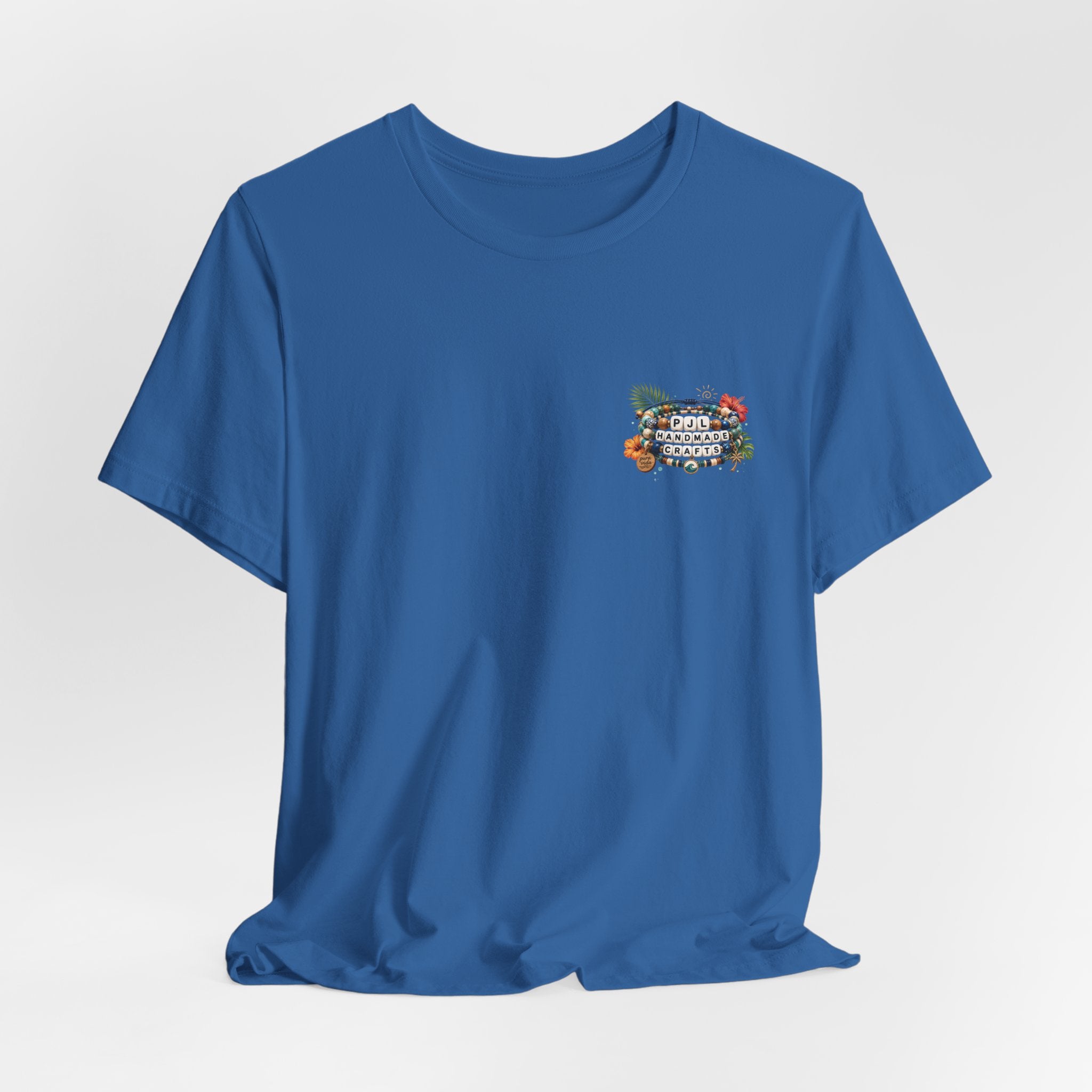 PJL Handmade Crafts Beaded Logo T-Shirt