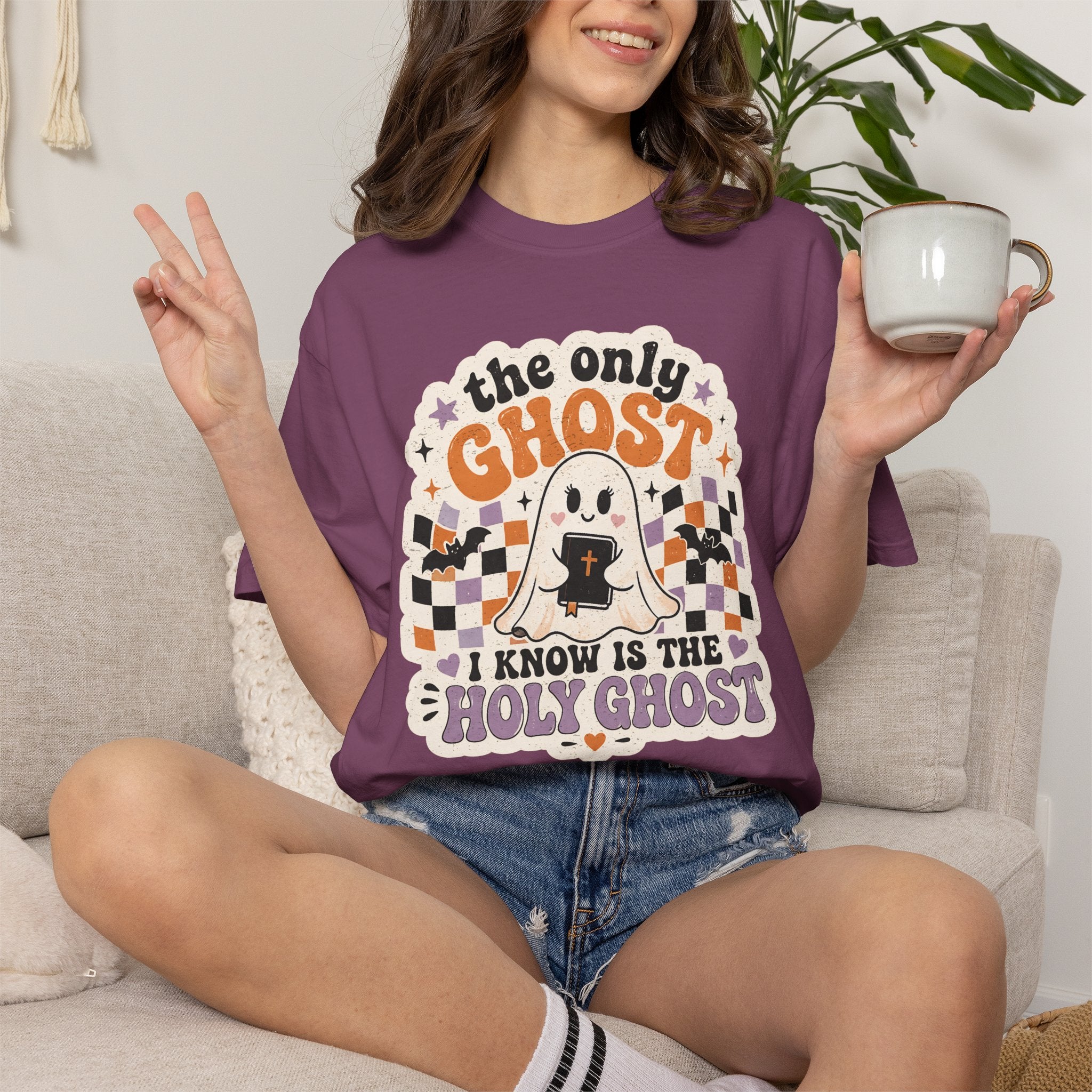 Holy Ghost Ghost Tee — "The Only Ghost I Know Is The Holy Ghost" Christian Halloween T-Shirt