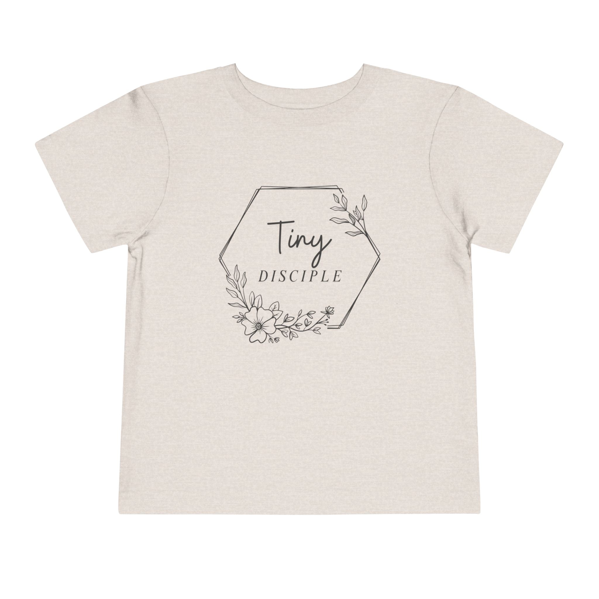 Toddler Tee - "Tiny Disciple" Floral Christian Baby Shirt