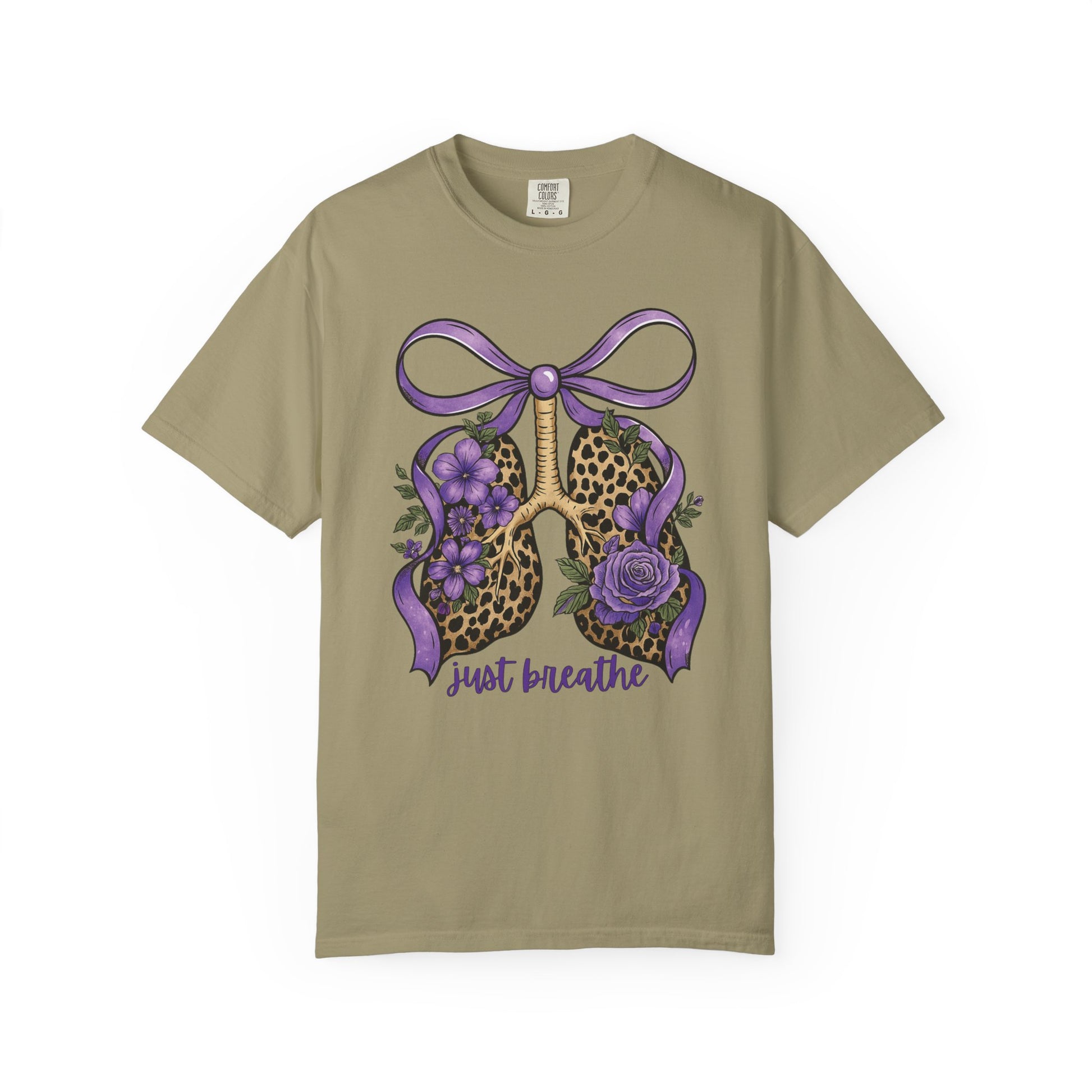 Garment-Dyed T-shirt - Just Breathe Wild Lungs