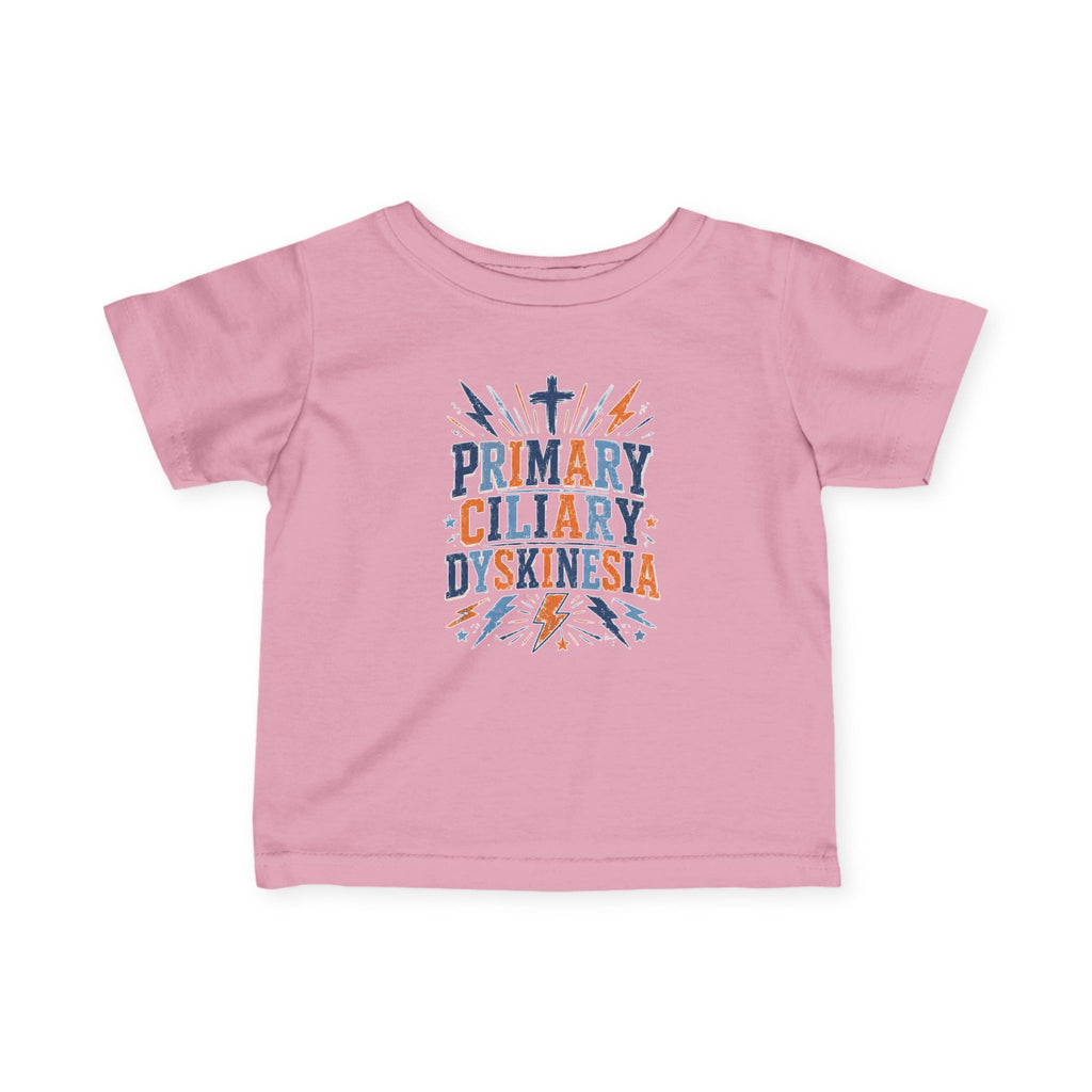 The Kade Primary Ciliary Dyskinesia Infant Tee — Awareness Baby T-Shirt (Text Design)
