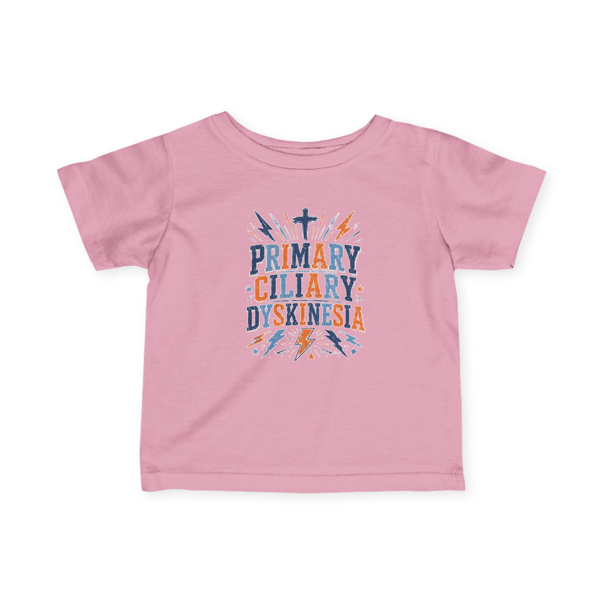 The Kade Primary Ciliary Dyskinesia Infant Tee — Awareness Baby T-Shirt (Text Design)