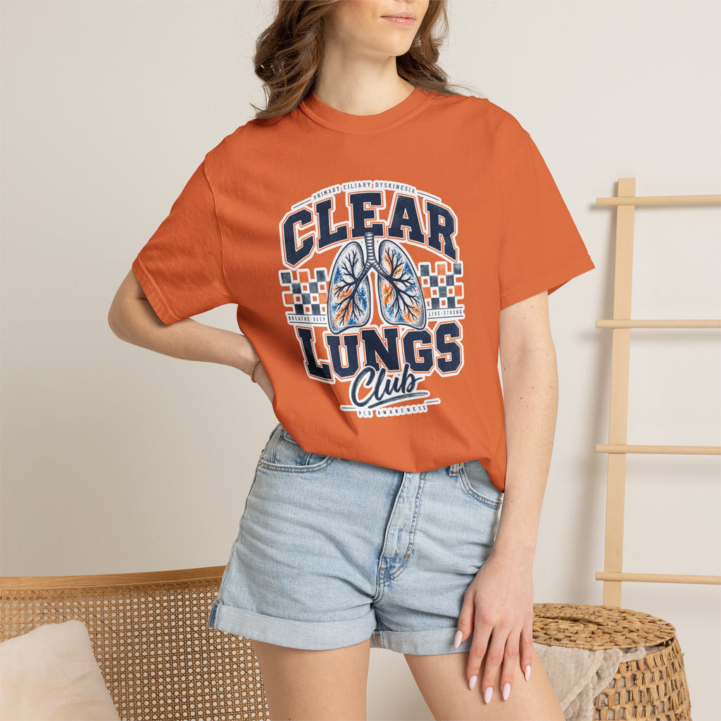 PCD Clear Lungs Club T-Shirt — Vintage Athletic Respiratory Health Tee