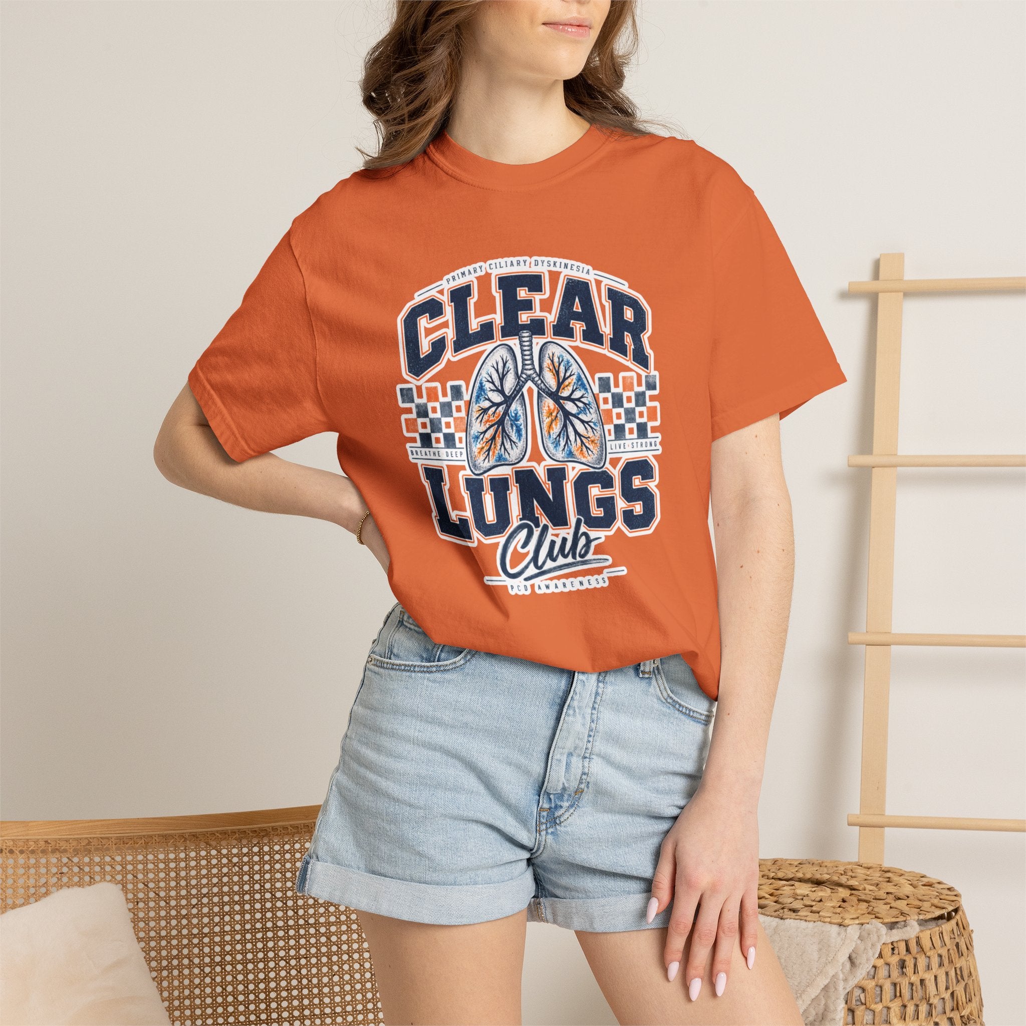 PCD Clear Lungs Club T-Shirt — Vintage Athletic Respiratory Health Tee