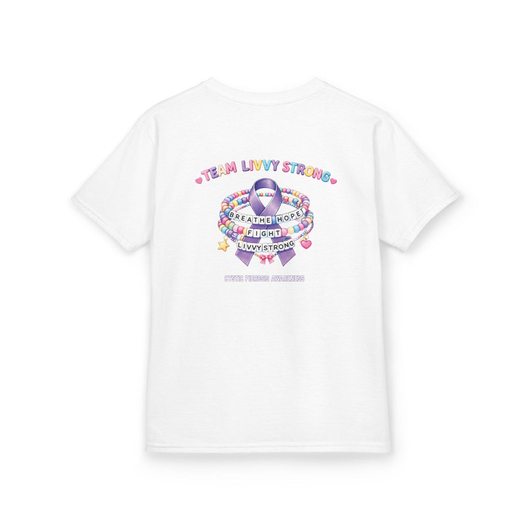 YOUTH Team Livvy Strong Fundraiser T-Shirt —CF Awareness Tee