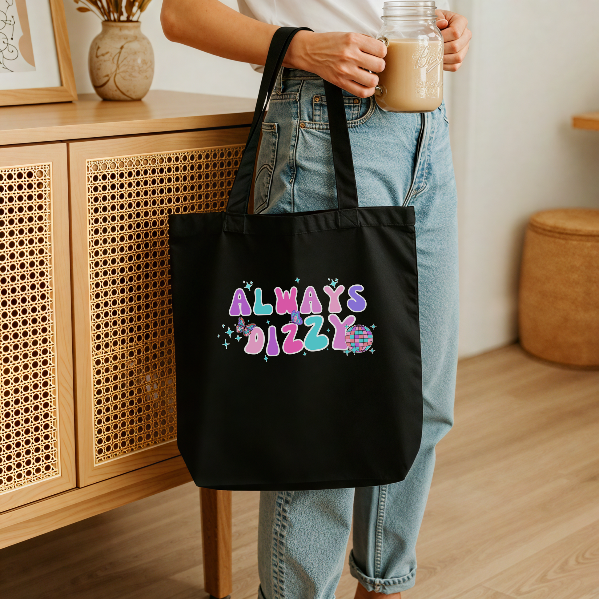 Cotton Canvas Tote Bag - Always Dizzy POTS