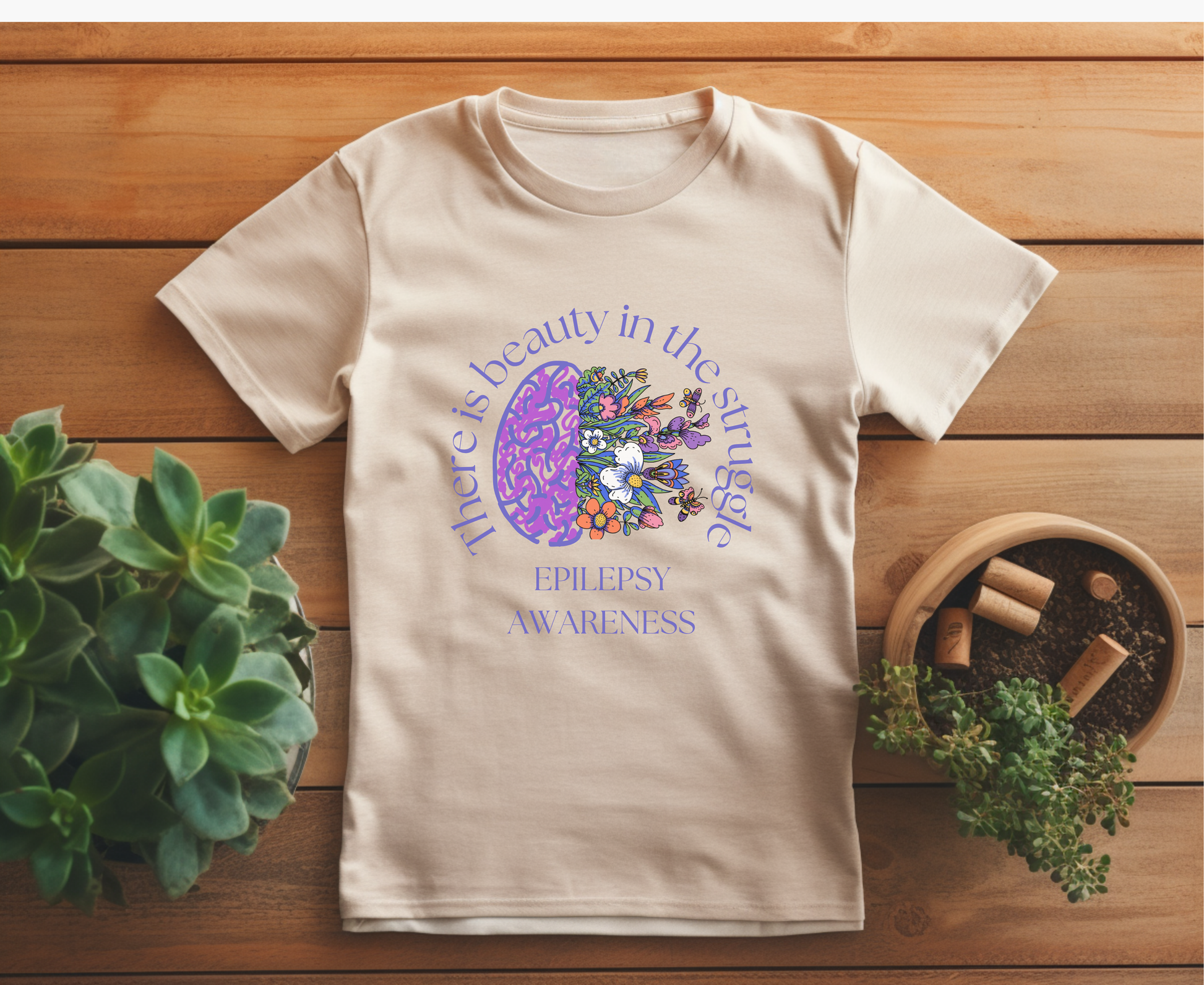 Epilepsy Awareness T-Shirt - Beauty in the Struggle Design