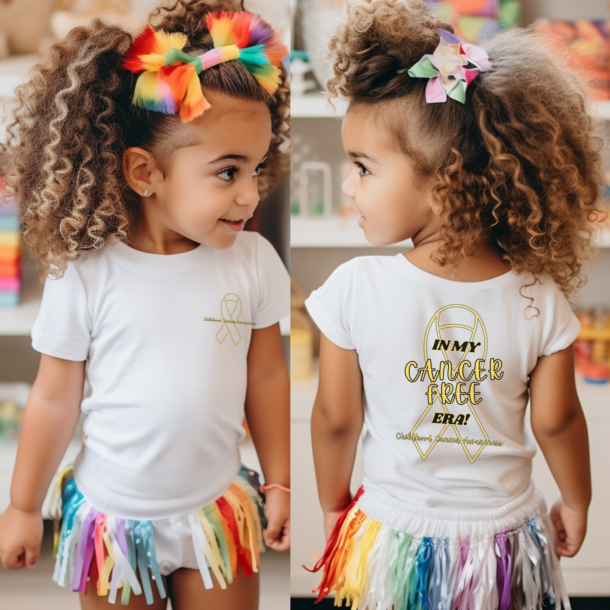 Toddler Childhood Cancer Free Era tee
