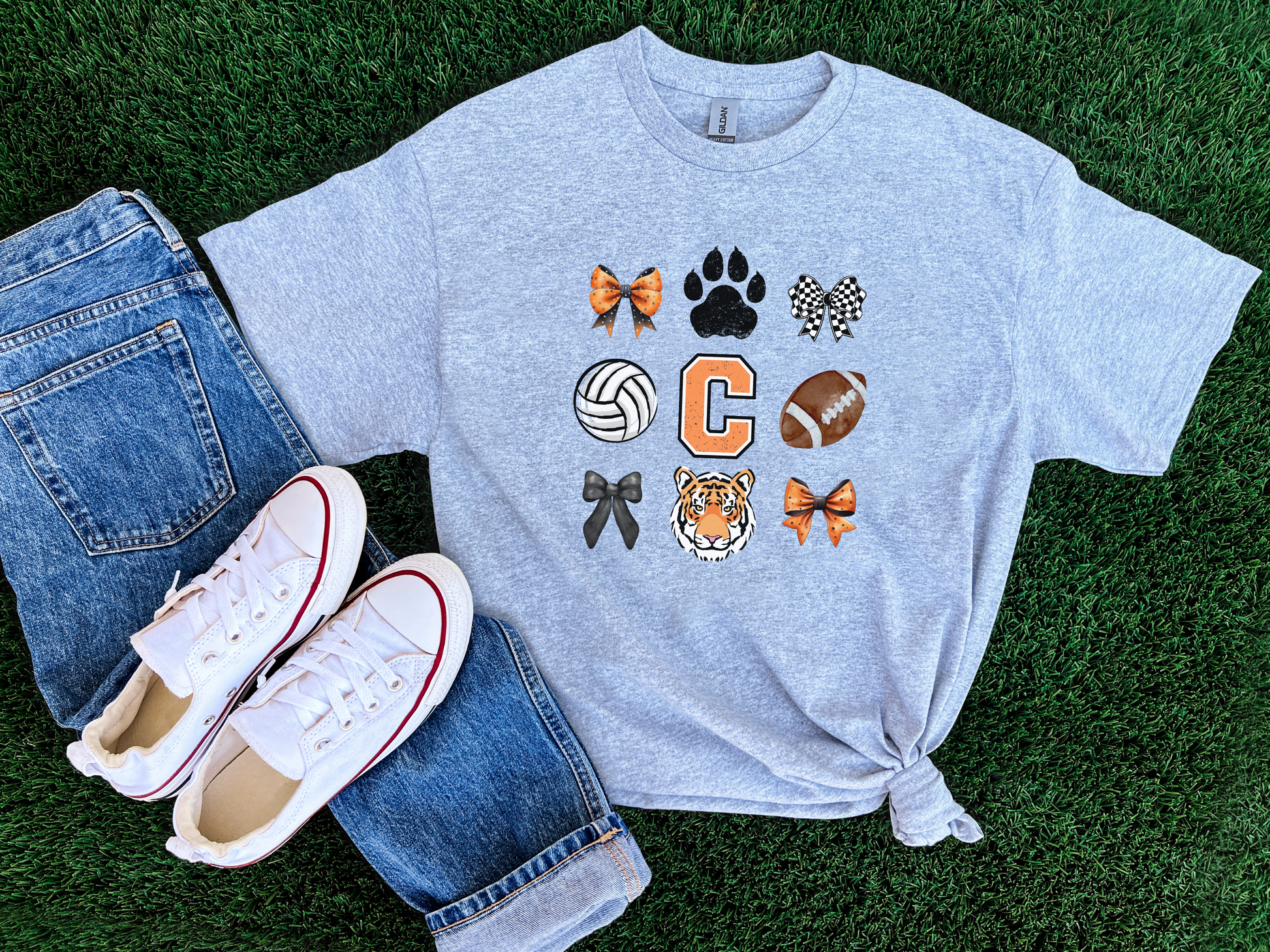 C-Tiger Spirit T-Shirt - Unisex Softstyle Tee for Sports Fans, Game Day, Athletics, Cheerleading Events, Team Spirit