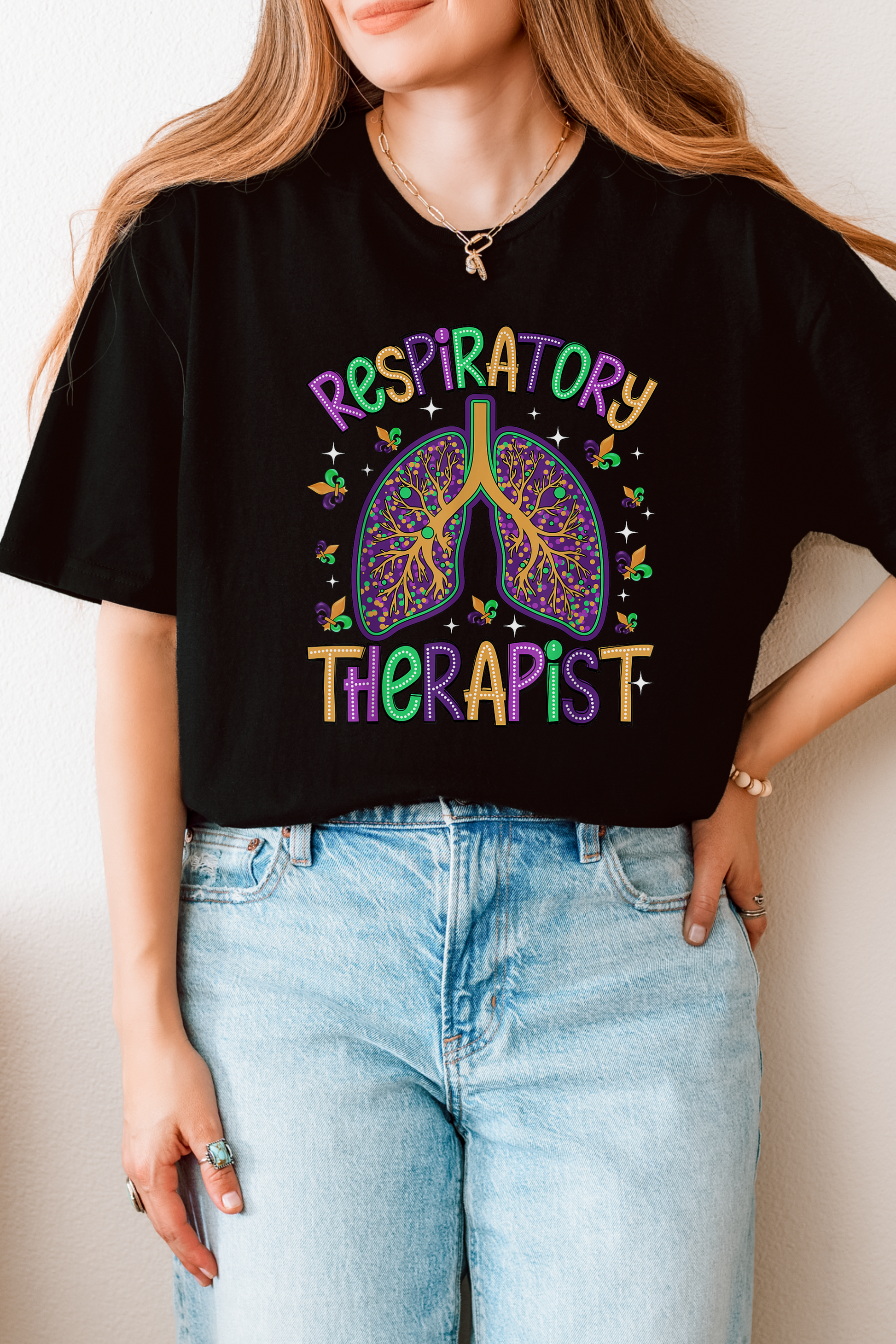 Mardi Gras Respiratory Therapist T-Shirt