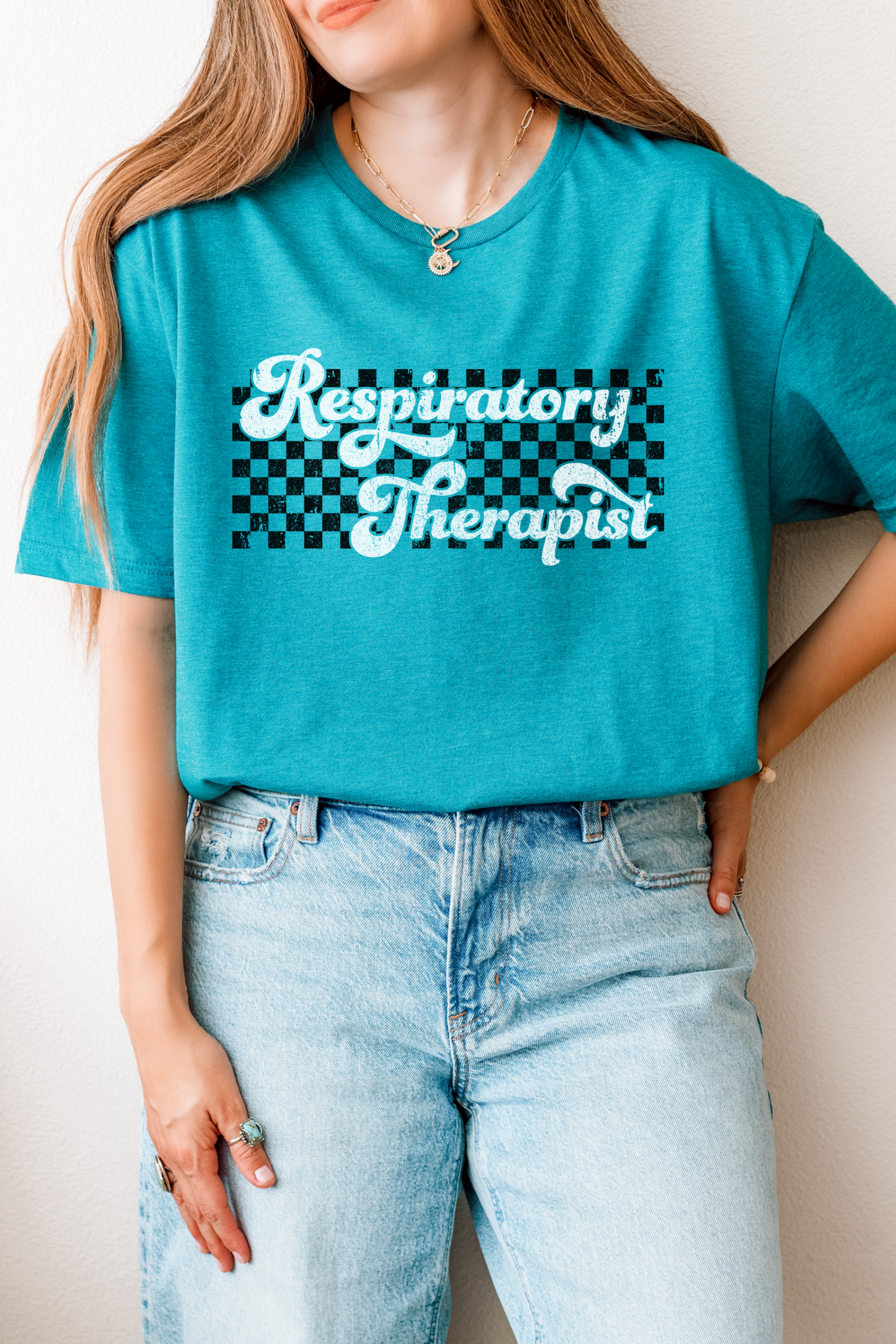 Checkered Respiratory Therapist T-Shirt
