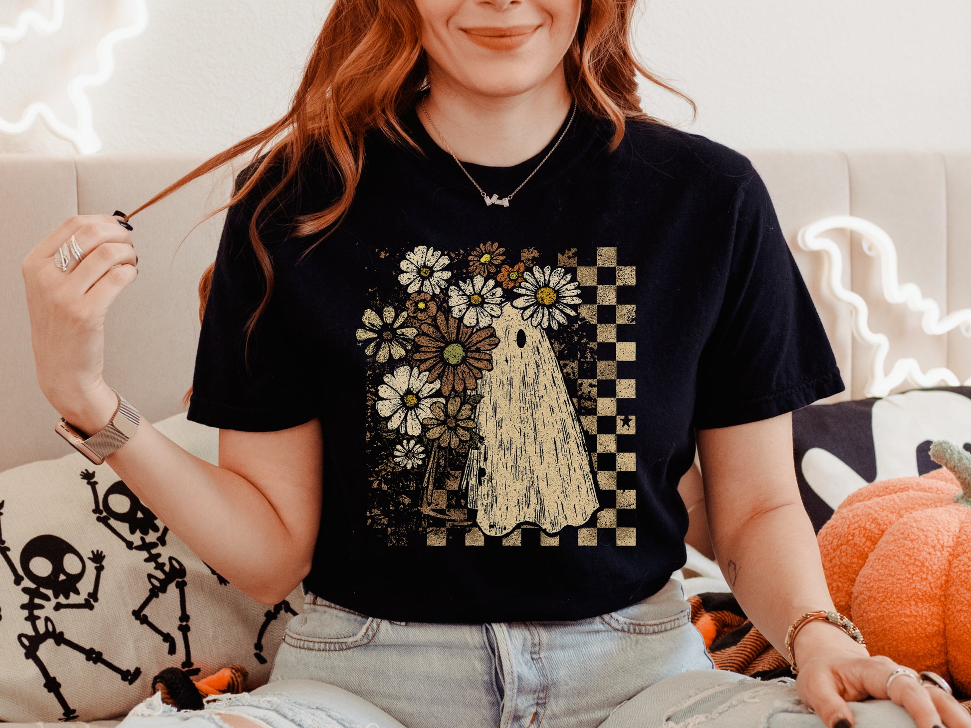 Floral Checkered Unisex Tee