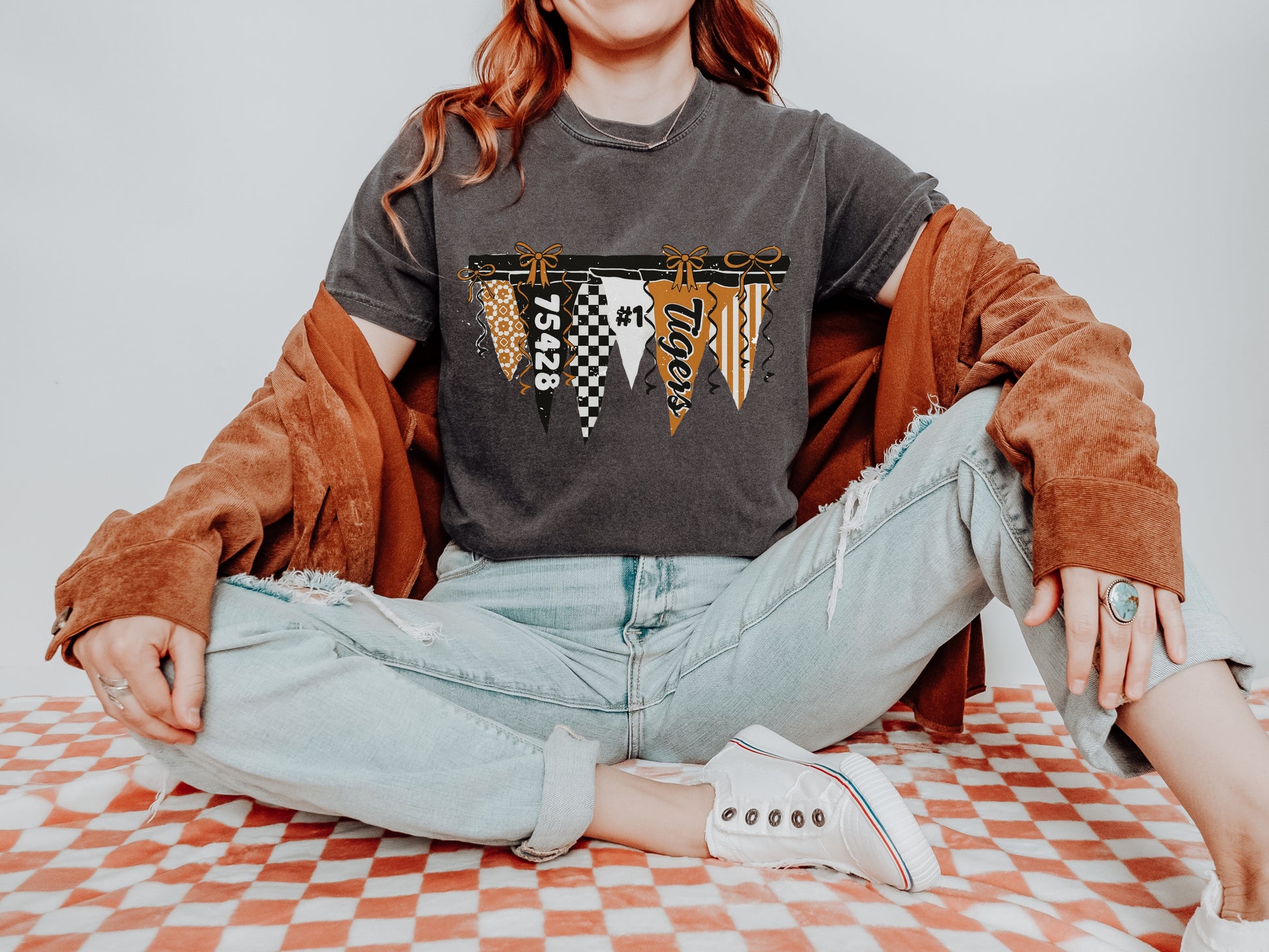 Distressed School Spirit Banner T-Shirt