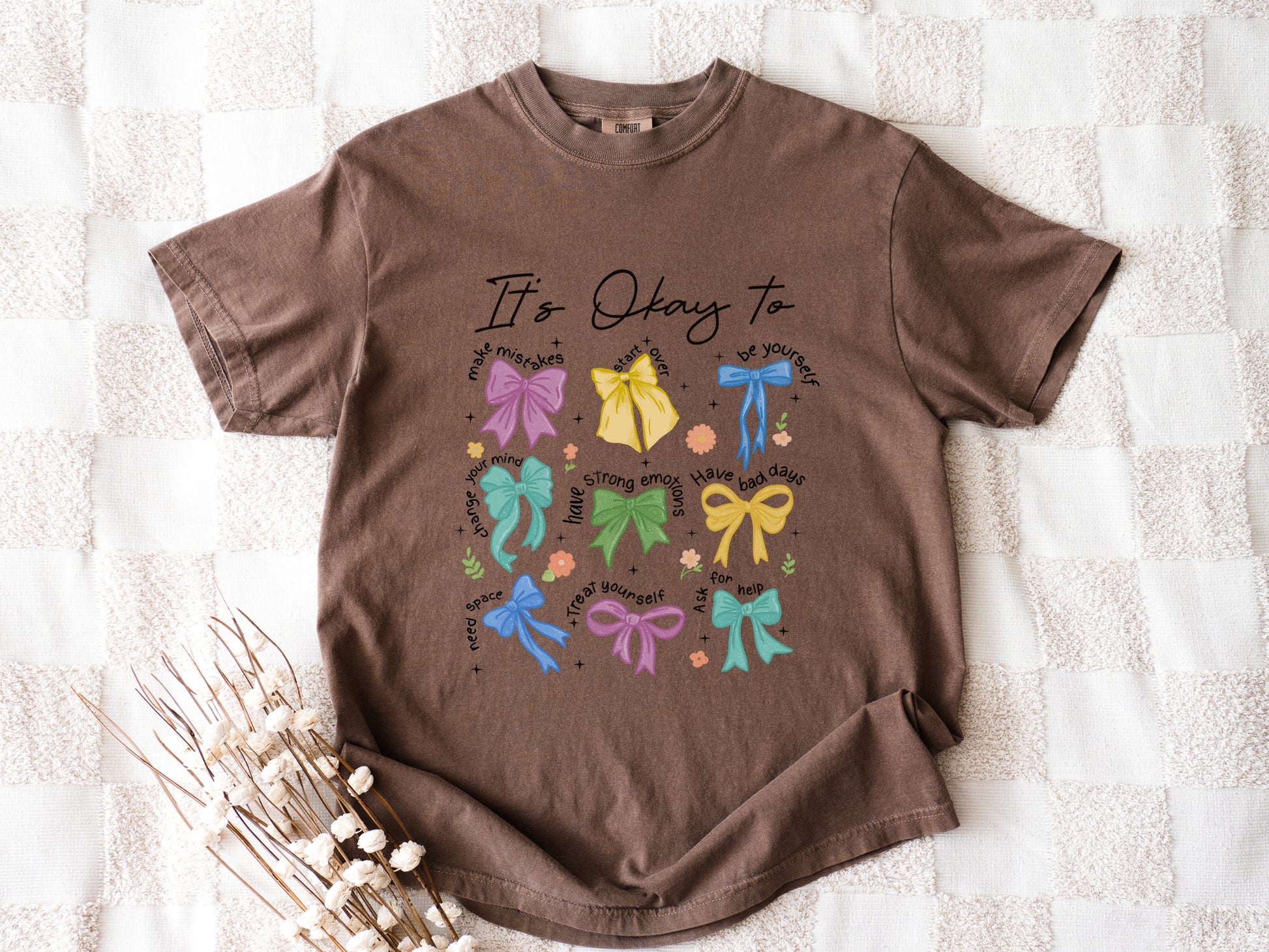 It’s okay to- Mental Health Coquette Tee