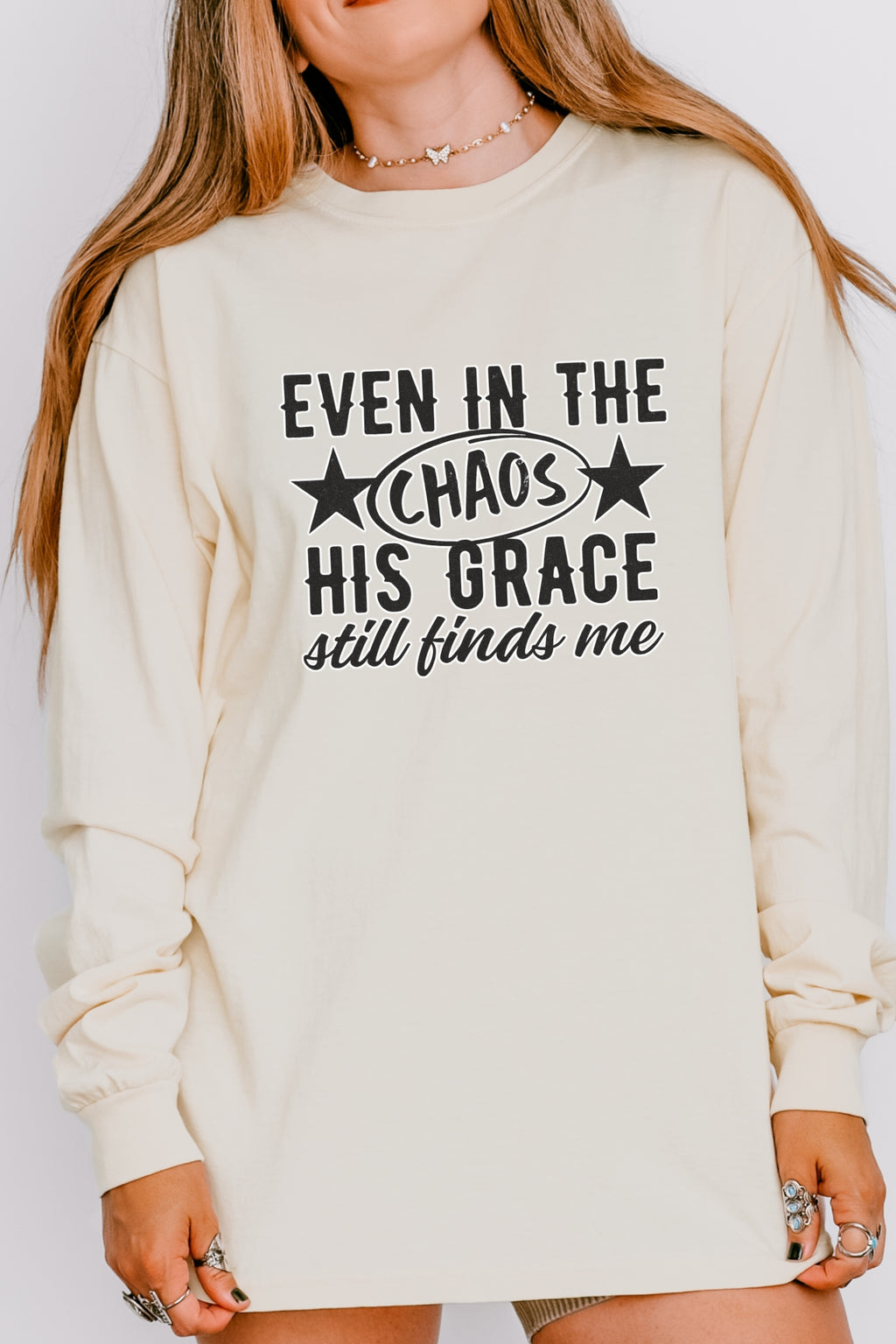 Long Sleeve Graphic- His Grace Still Finds Me