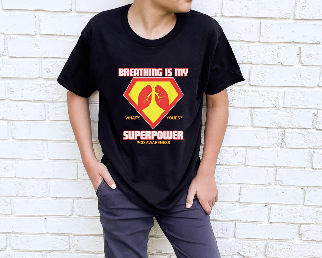Kids Tee - Breathing is my Superpower PCD