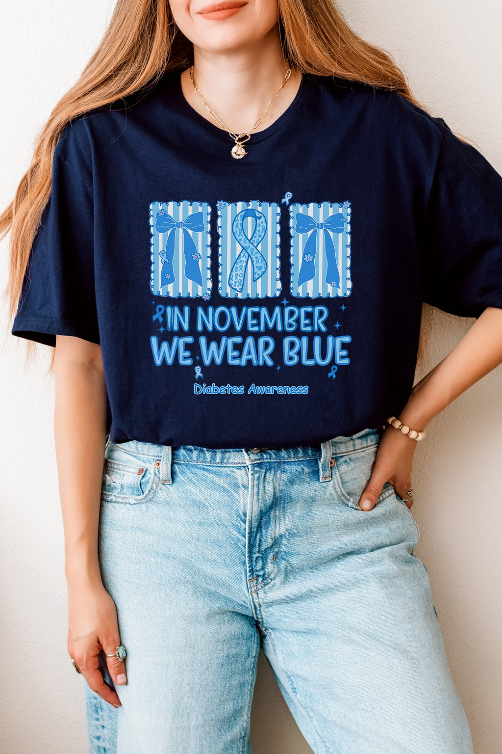 Diabetes Awareness T-Shirt — "In November We Wear Blue"