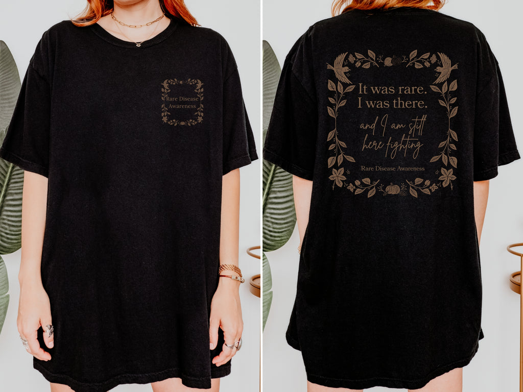 Floral Quote T‑Shirt — "It was rare, I was there" Inspirational Graphic Tee